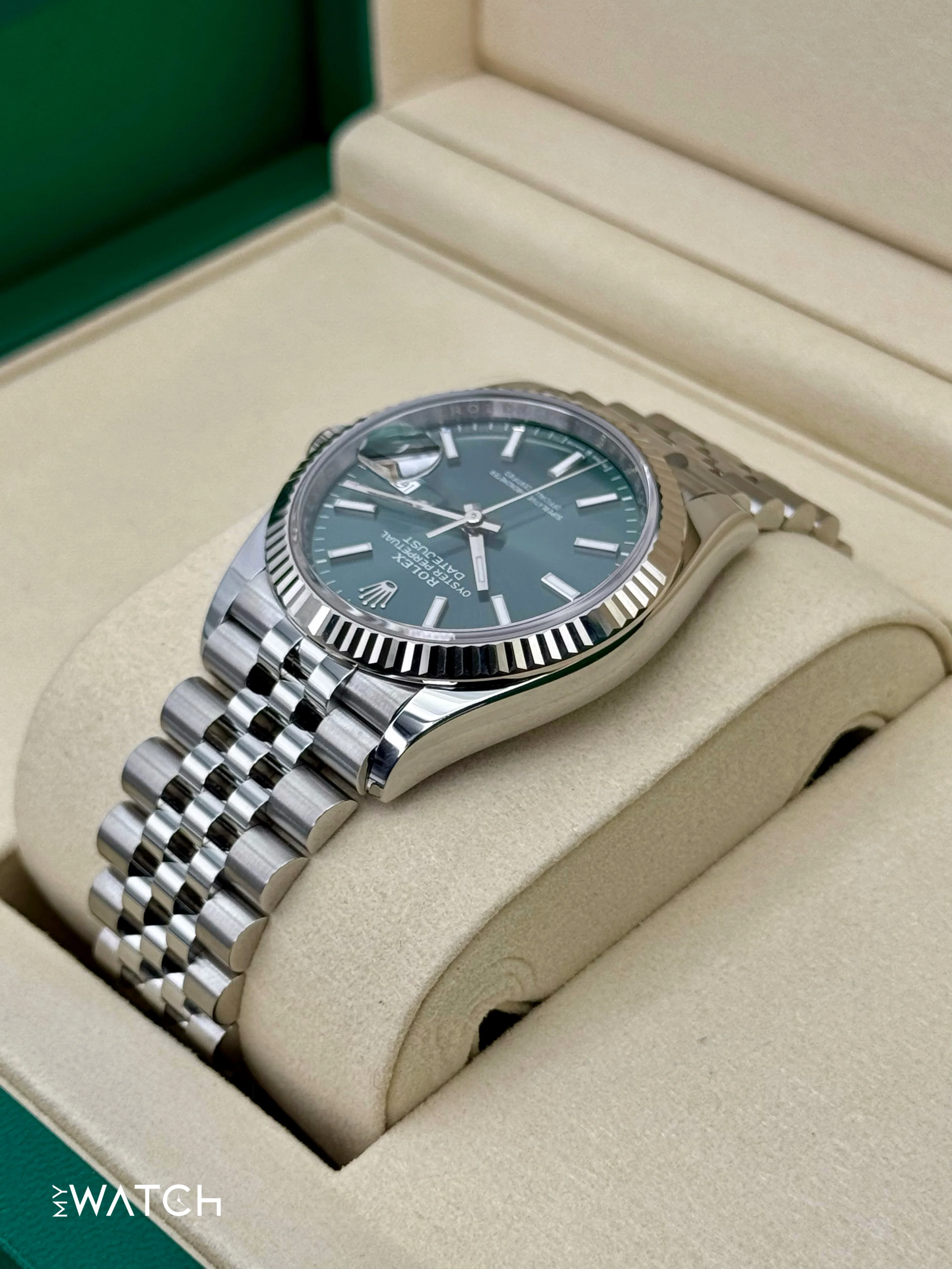 NEW 2025 Rolex Datejust 36mm 126234 Jubilee Green Dial - Image 7