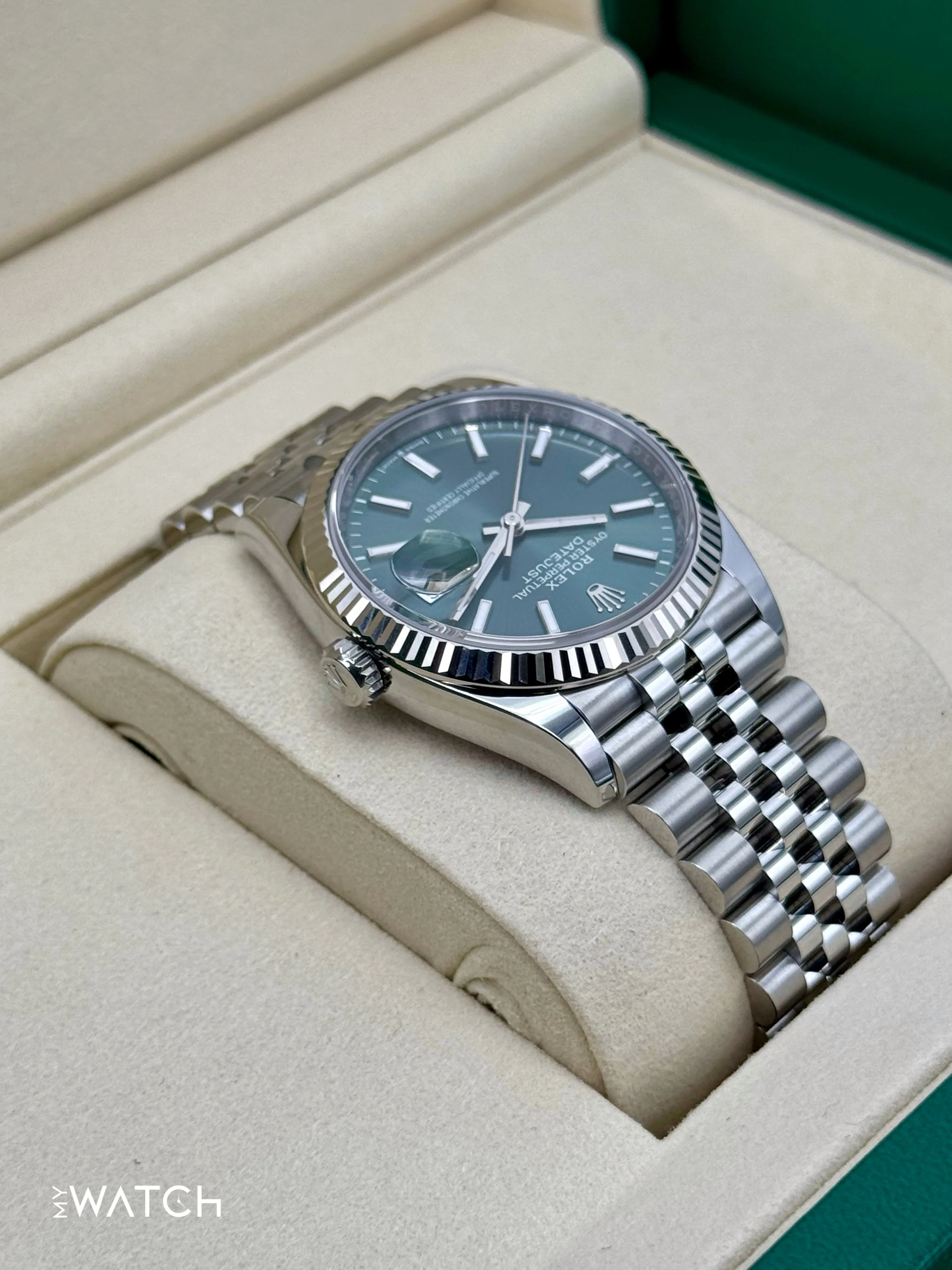 NEW 2025 Rolex Datejust 36mm 126234 Jubilee Green Dial - Image 8
