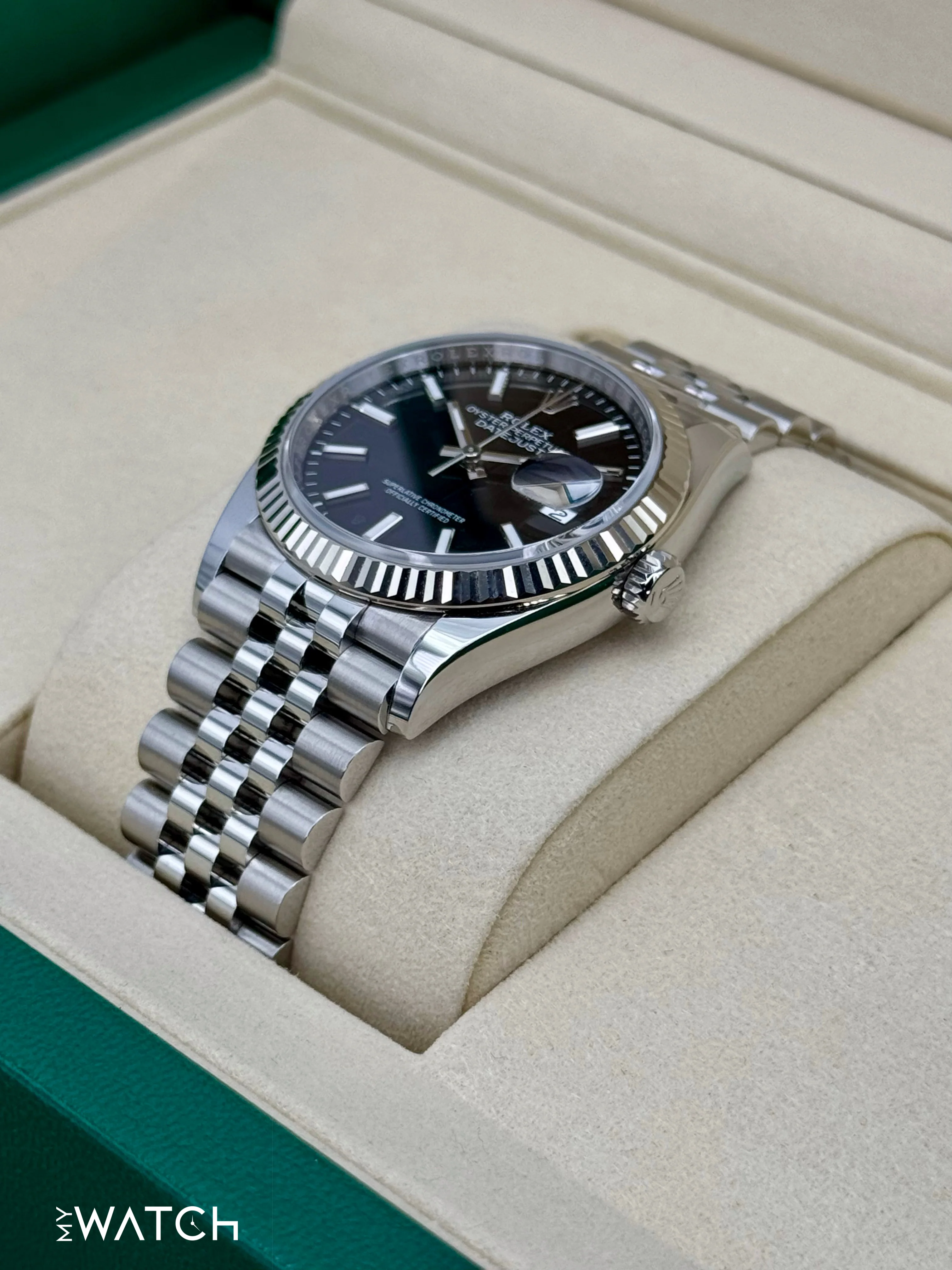 NEW 2025 Rolex Datejust 36mm 126234 Stainless Steel Jubilee Black Dial - Image 5