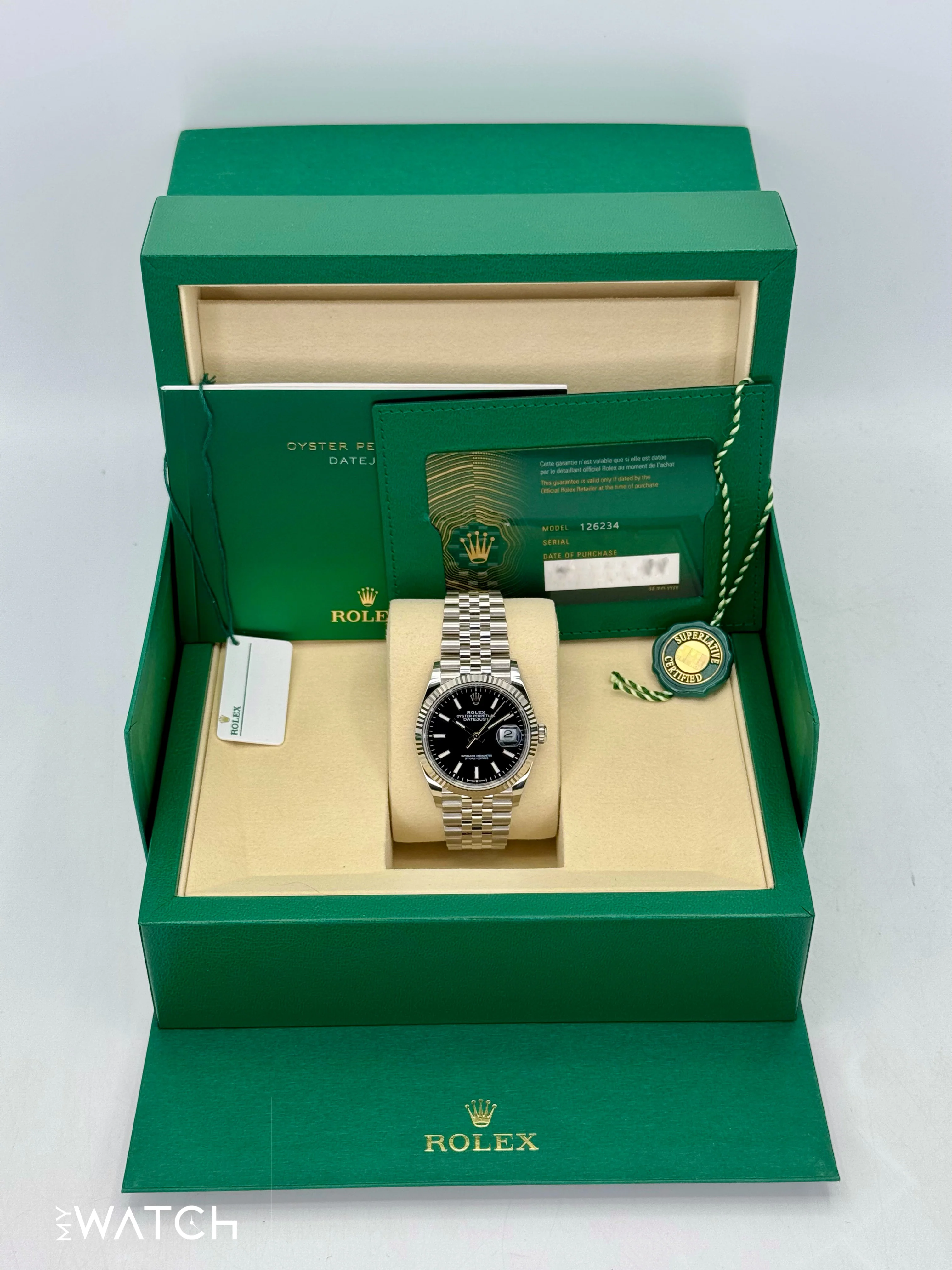 NEW 2025 Rolex Datejust 36mm 126234 Stainless Steel Jubilee Black Dial - Image 9