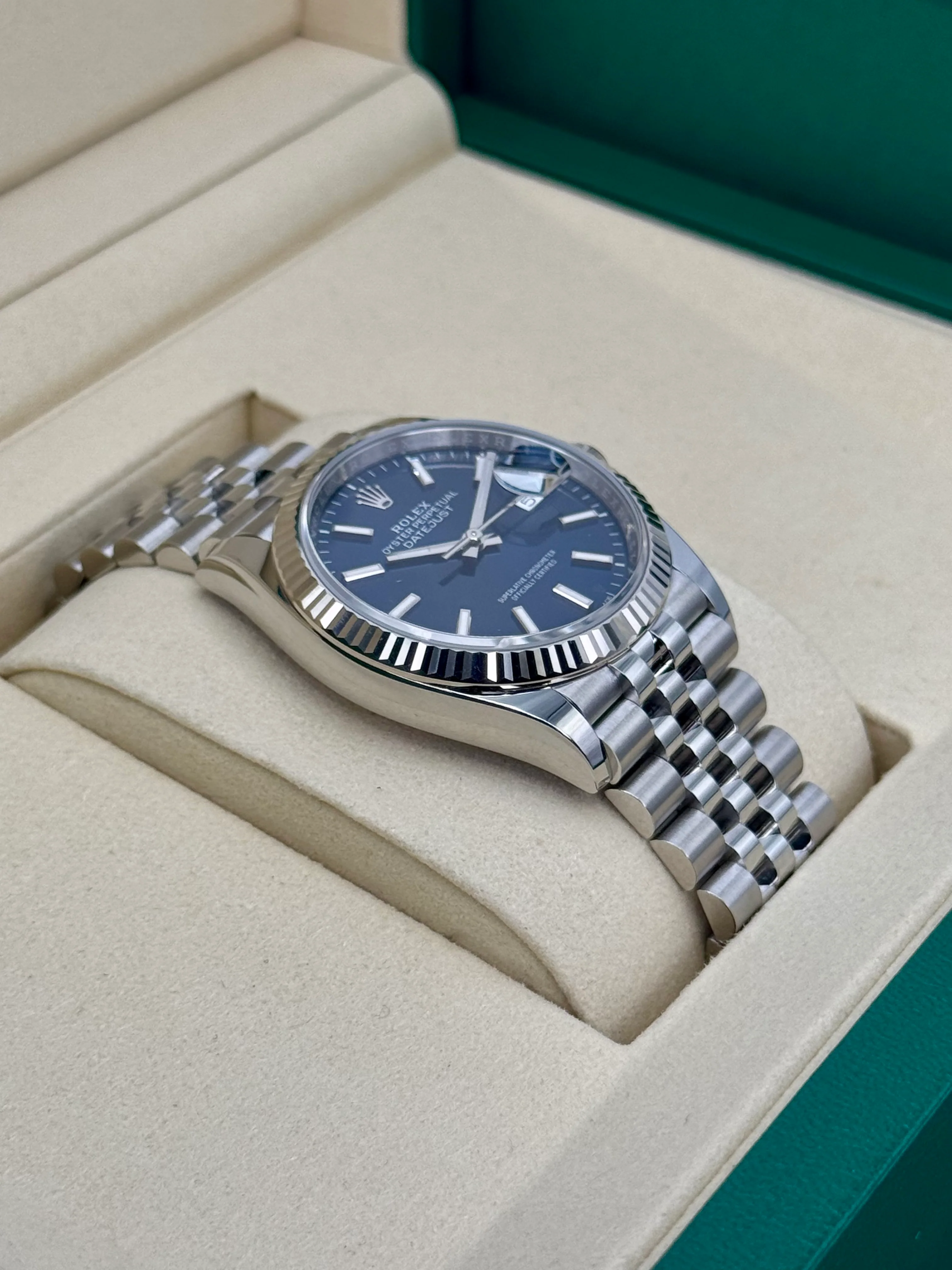 NEW 2025 Rolex Datejust 36mm 126234 Stainless Steel Jubilee Blue Dial - Image 6