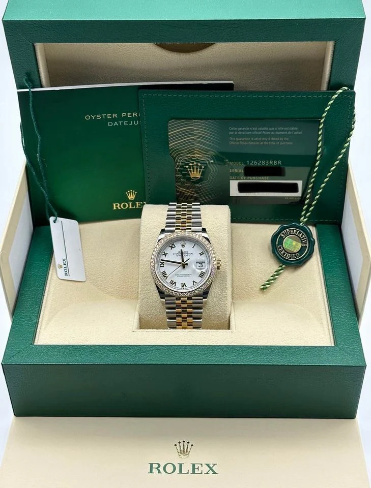 NEW 2025 Rolex Datejust 36mm 126283RBR Two-Tone Jubilee Diamond Bezel - Image 7