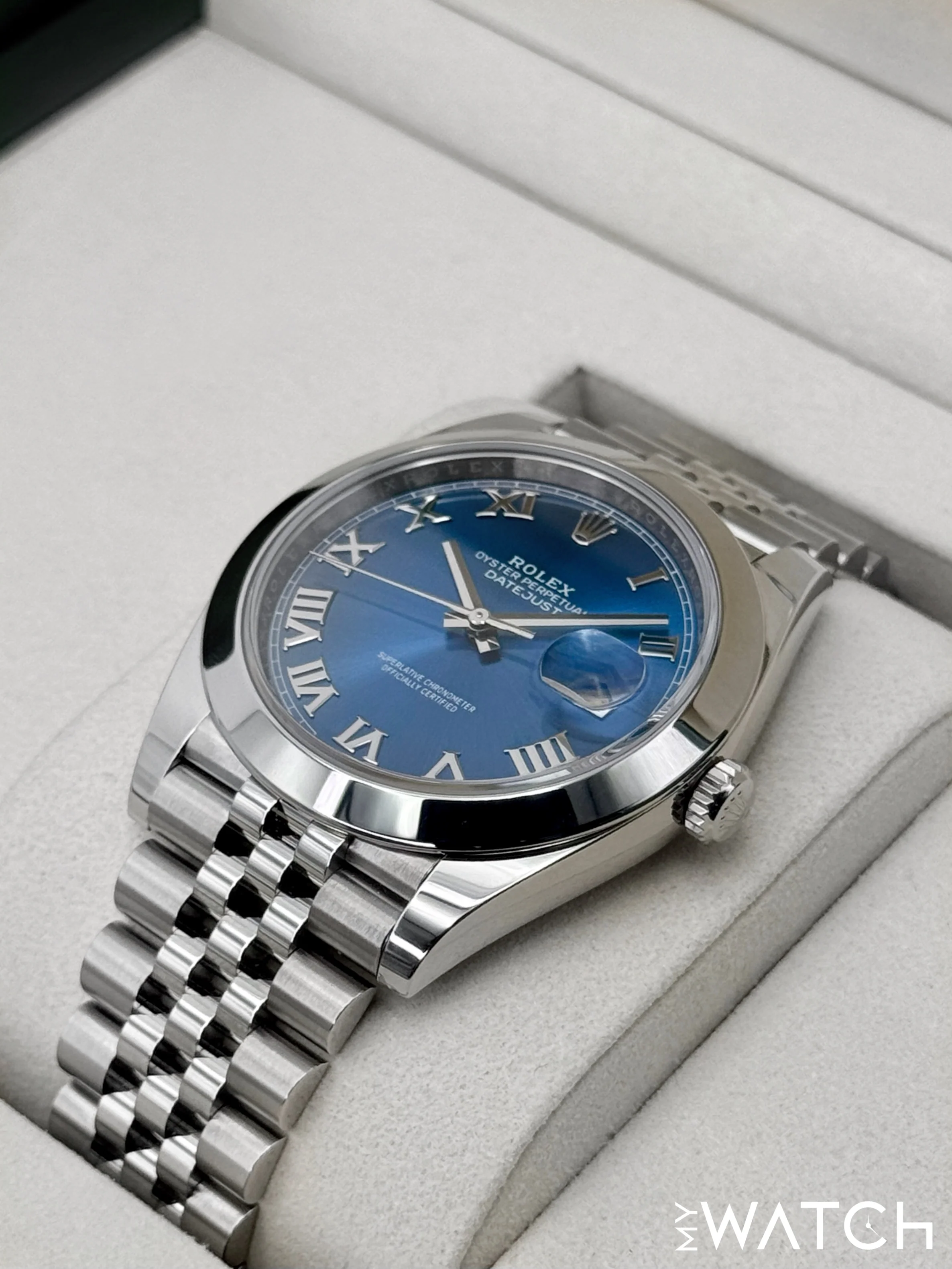 NEW 2025 Rolex Datejust 41mm 126300 Stainless Steel Jubilee Blue Roman Numeral Dial - Image 5