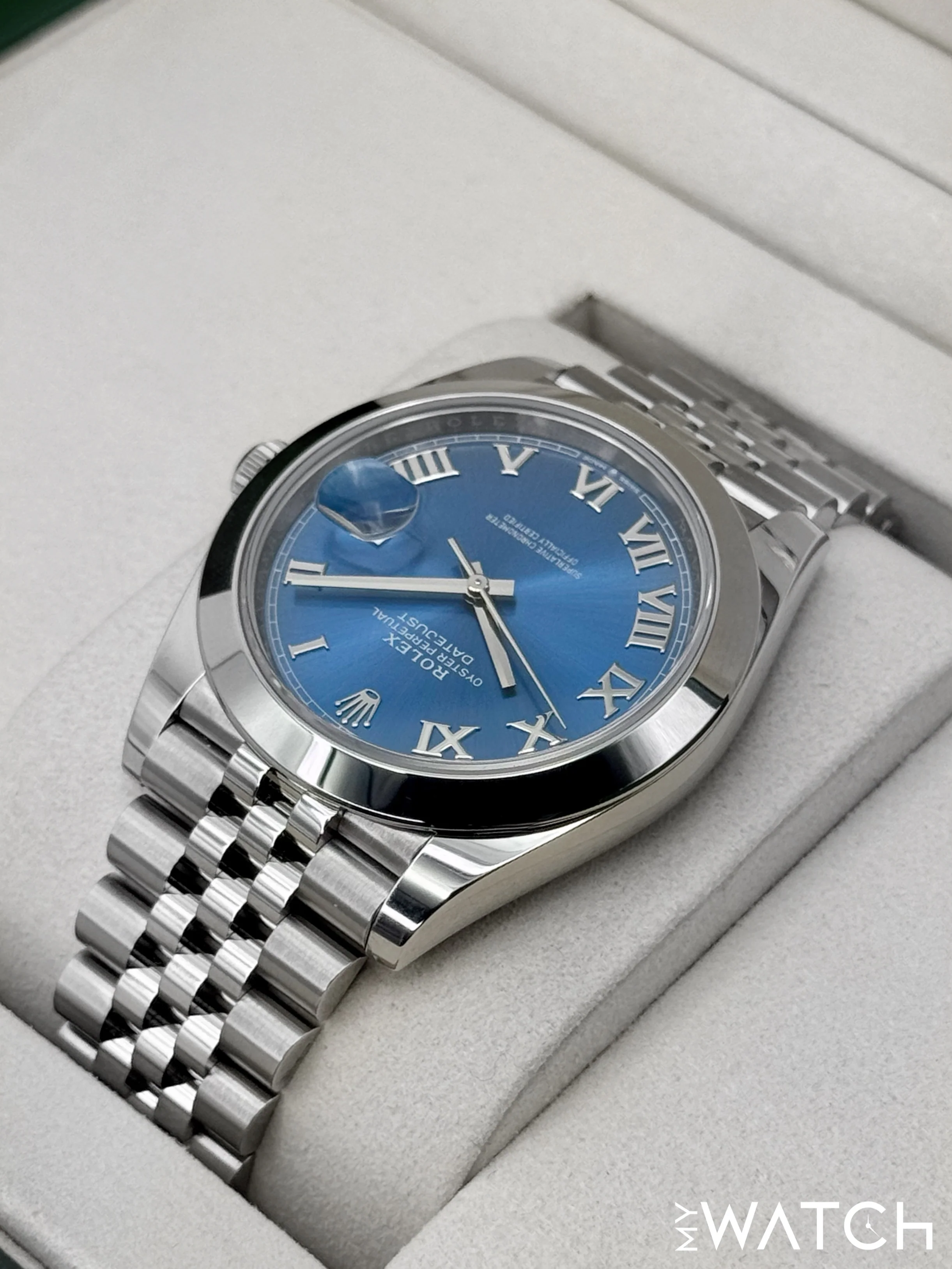 NEW 2025 Rolex Datejust 41mm 126300 Stainless Steel Jubilee Blue Roman Numeral Dial - Image 7