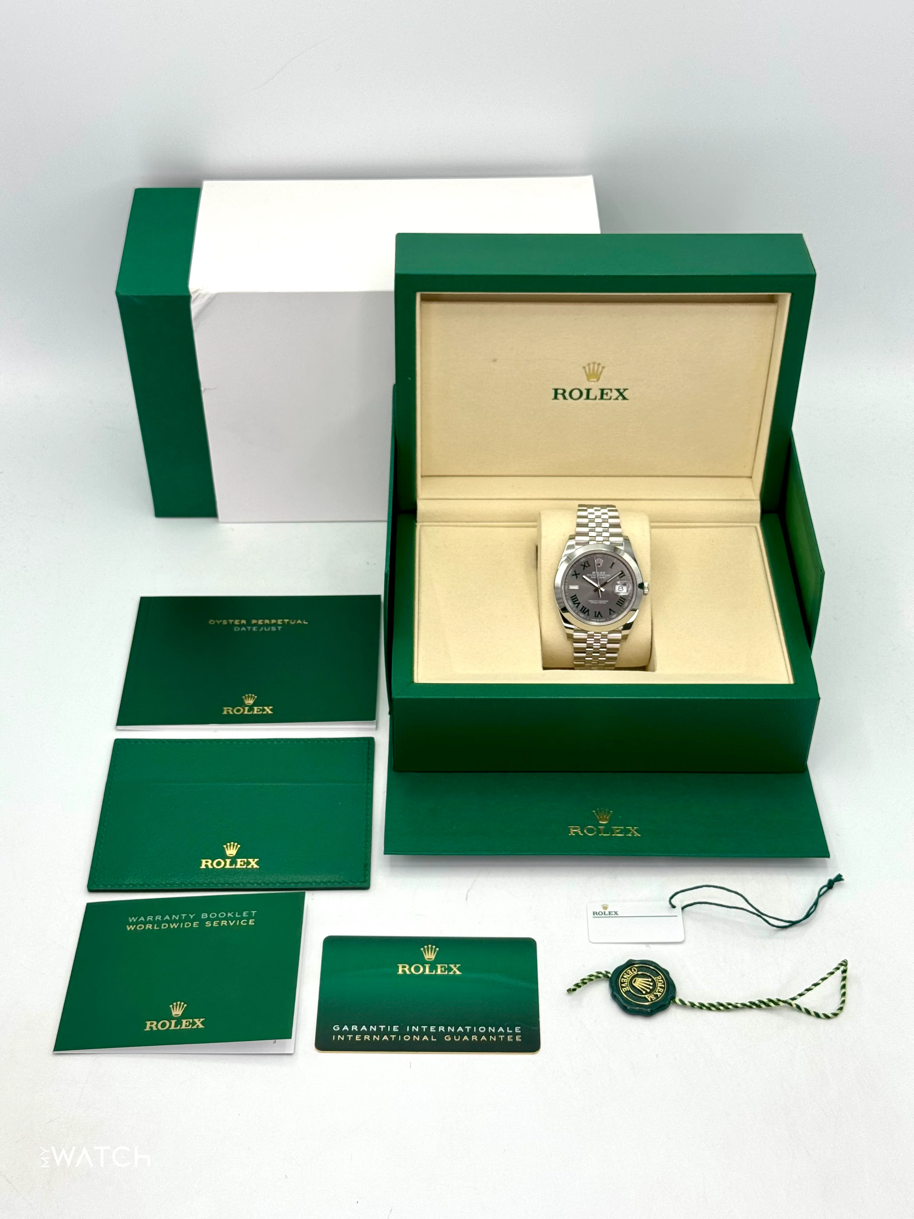 NEW 2025 Rolex Datejust 41mm 126300 Jubilee Wimbledon Dial - Image 10