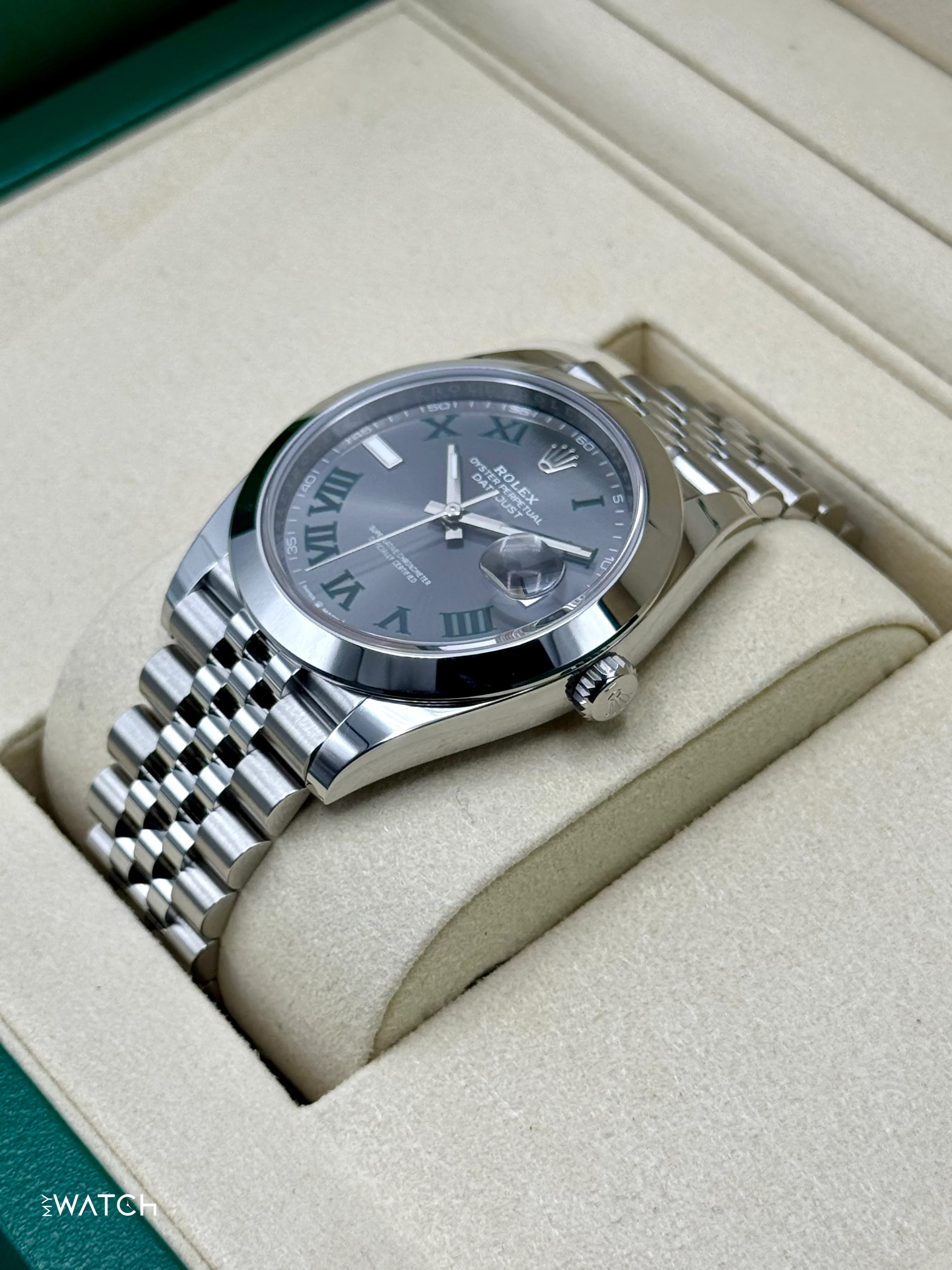 NEW 2025 Rolex Datejust 41mm 126300 Jubilee Wimbledon Dial - Image 5
