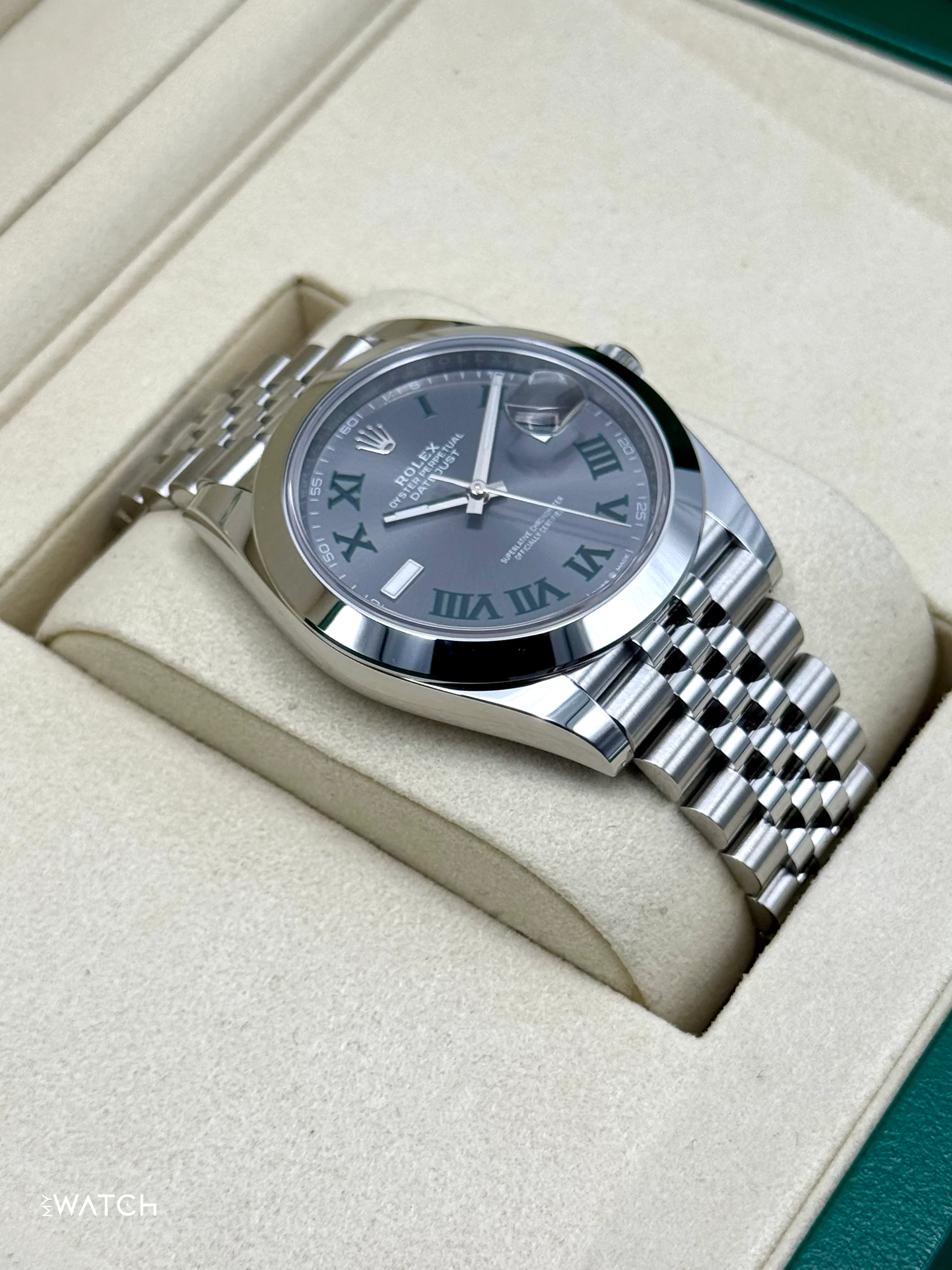 NEW 2025 Rolex Datejust 41mm 126300 Jubilee Wimbledon Dial - Image 6