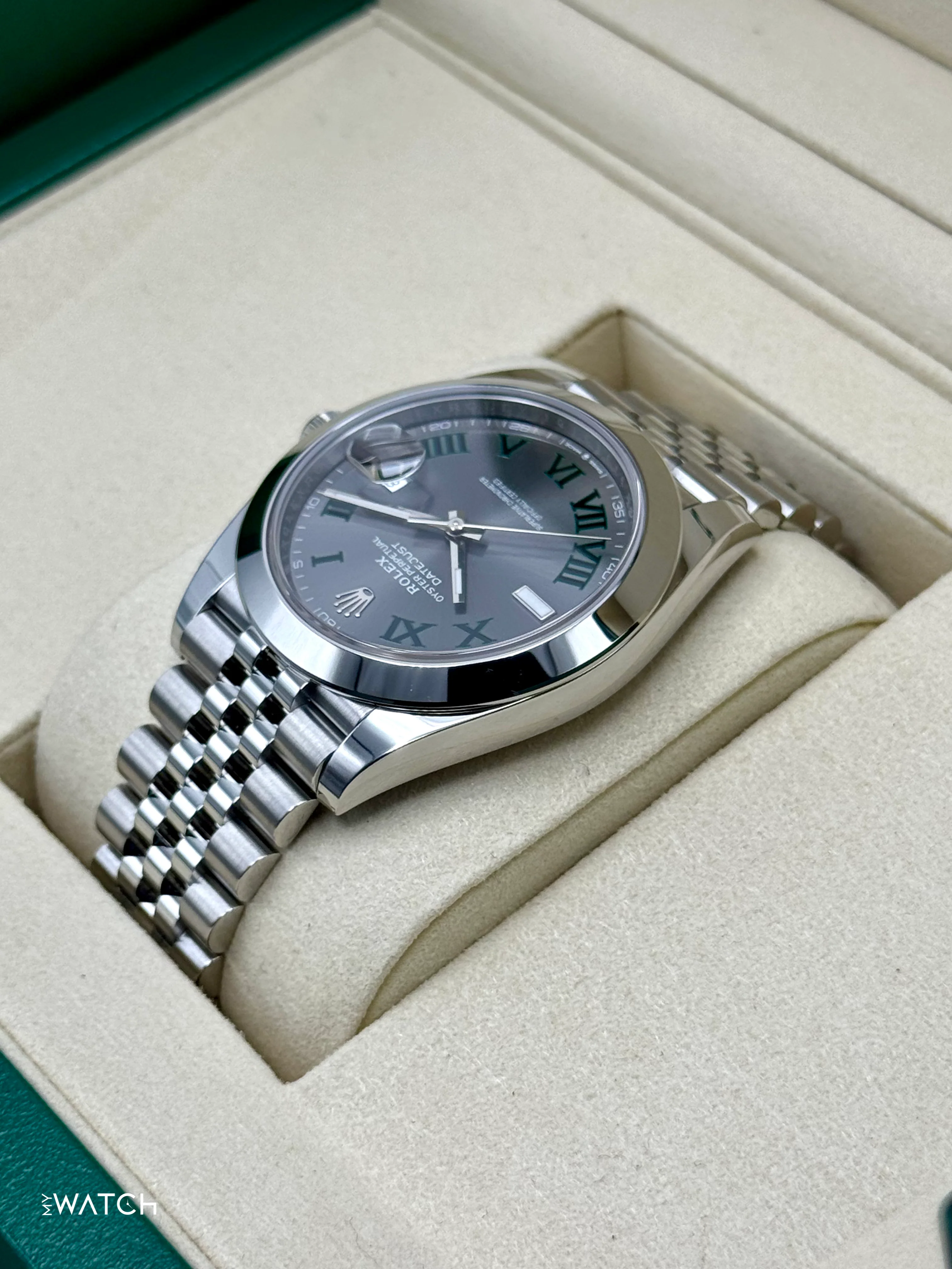 NEW 2025 Rolex Datejust 41mm 126300 Jubilee Wimbledon Dial - Image 7