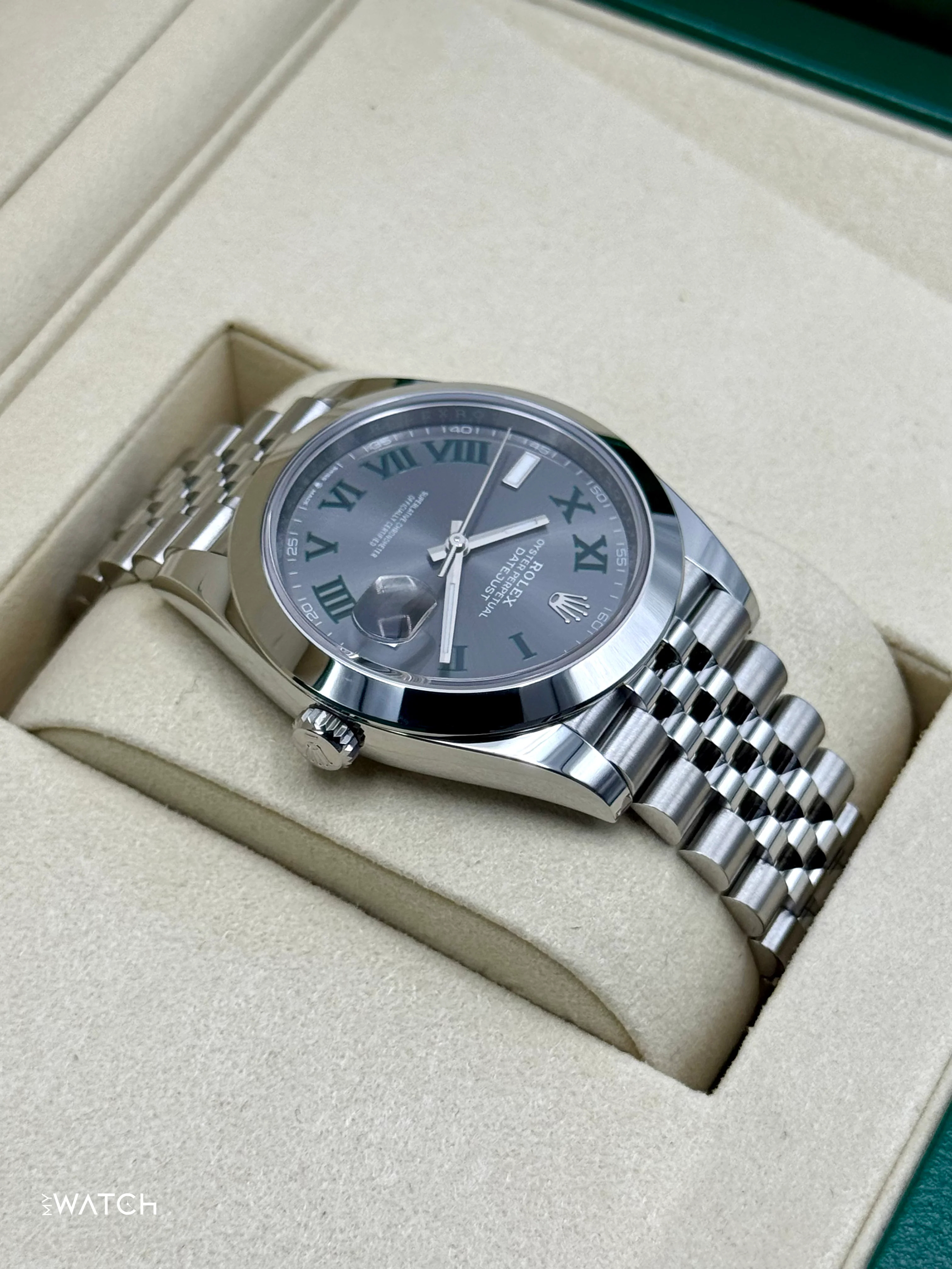 NEW 2025 Rolex Datejust 41mm 126300 Jubilee Wimbledon Dial - Image 8