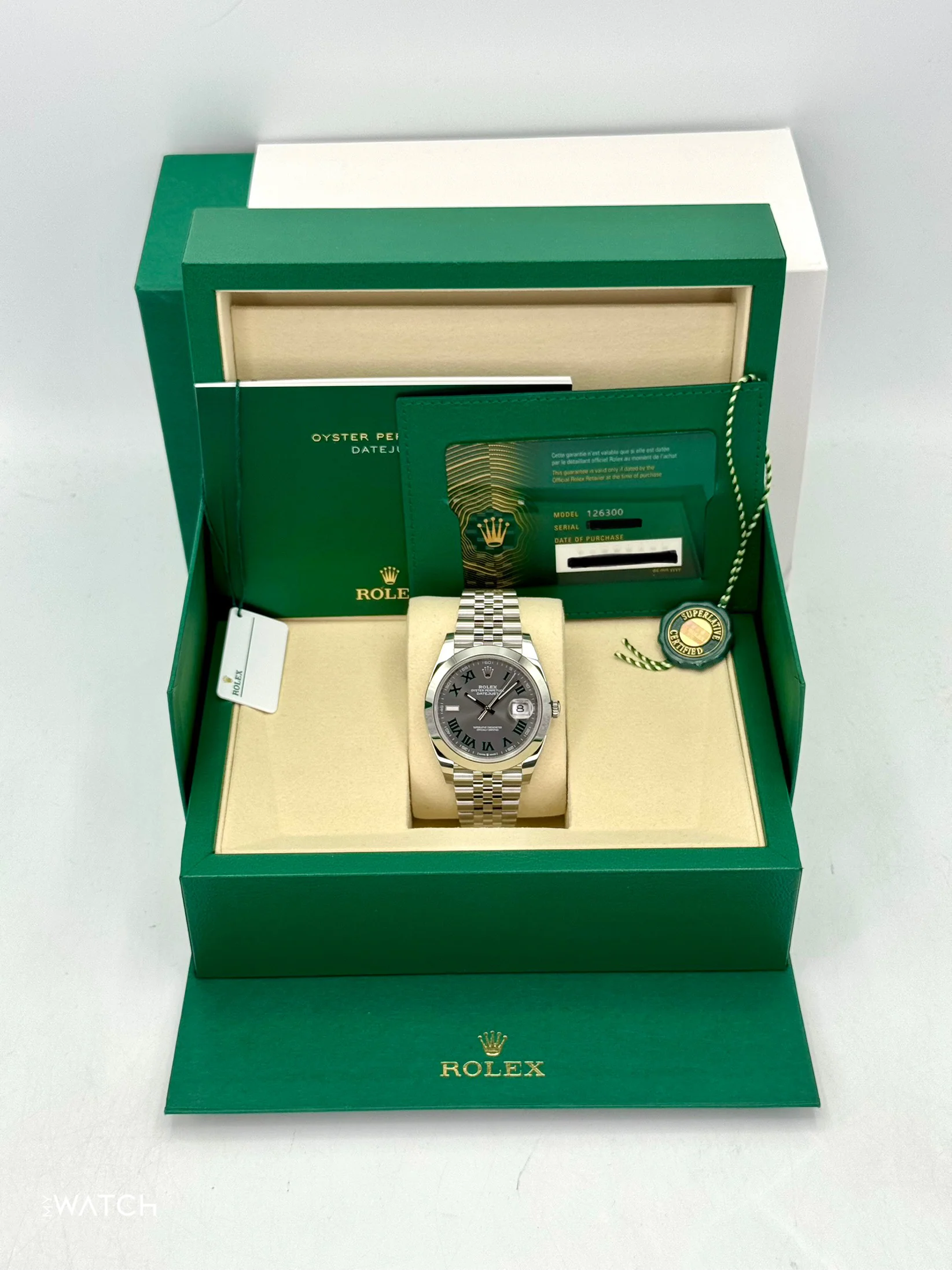 NEW 2025 Rolex Datejust 41mm 126300 Jubilee Wimbledon Dial - Image 9