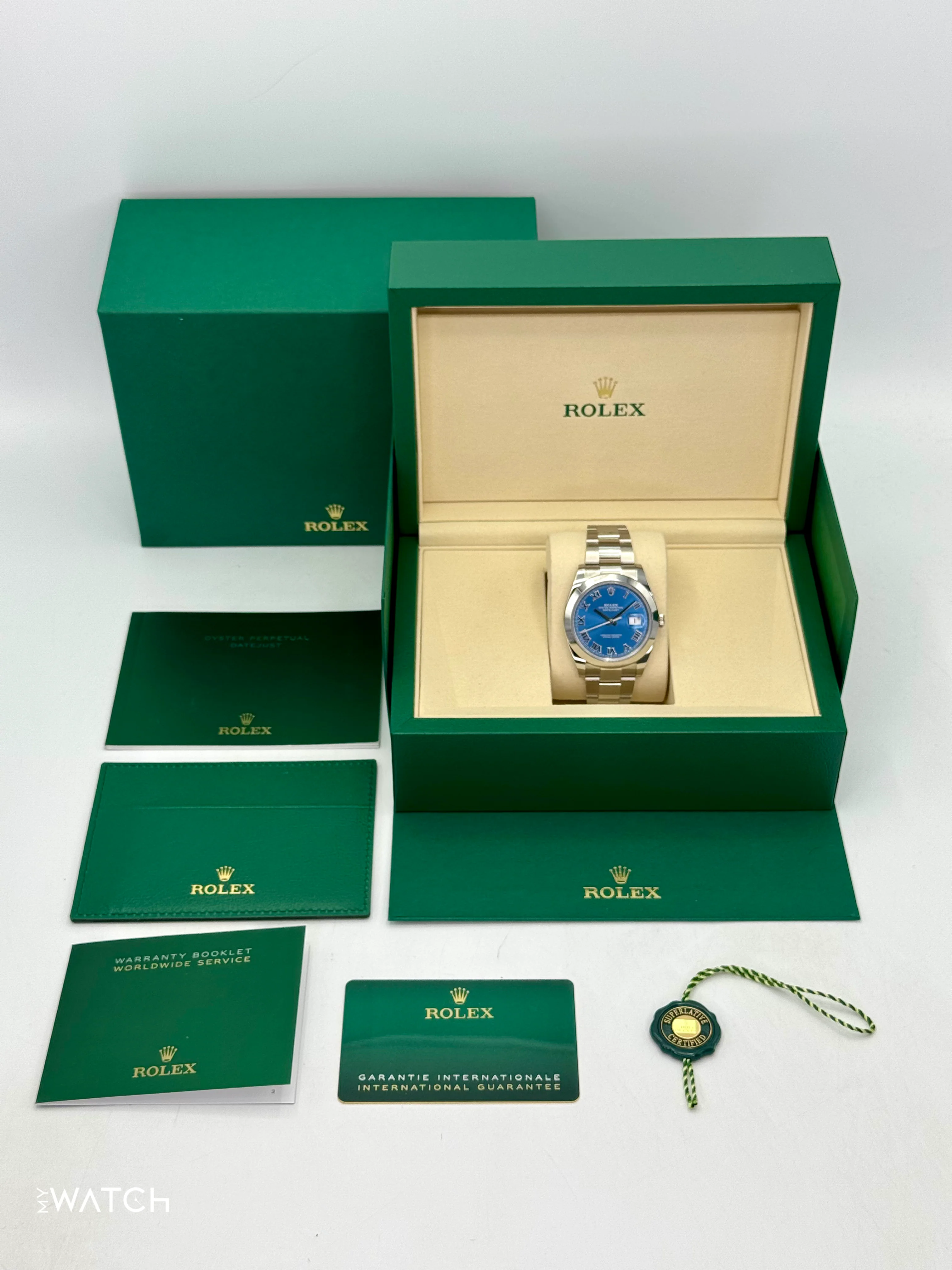 NEW 2025 Rolex Datejust 41mm 126300 Oyster Blue Roman Numeral Dial - Image 10