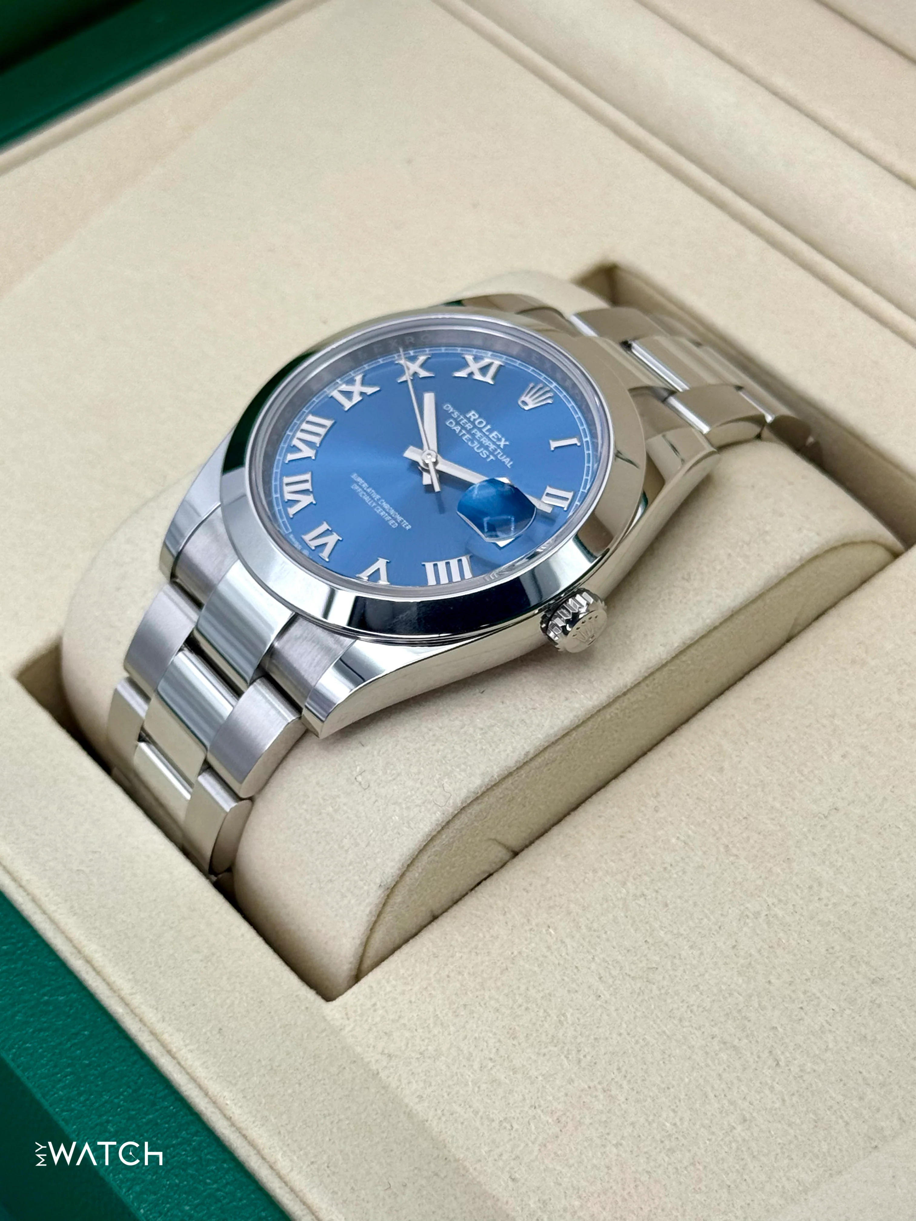 NEW 2025 Rolex Datejust 41mm 126300 Oyster Blue Roman Numeral Dial - Image 5