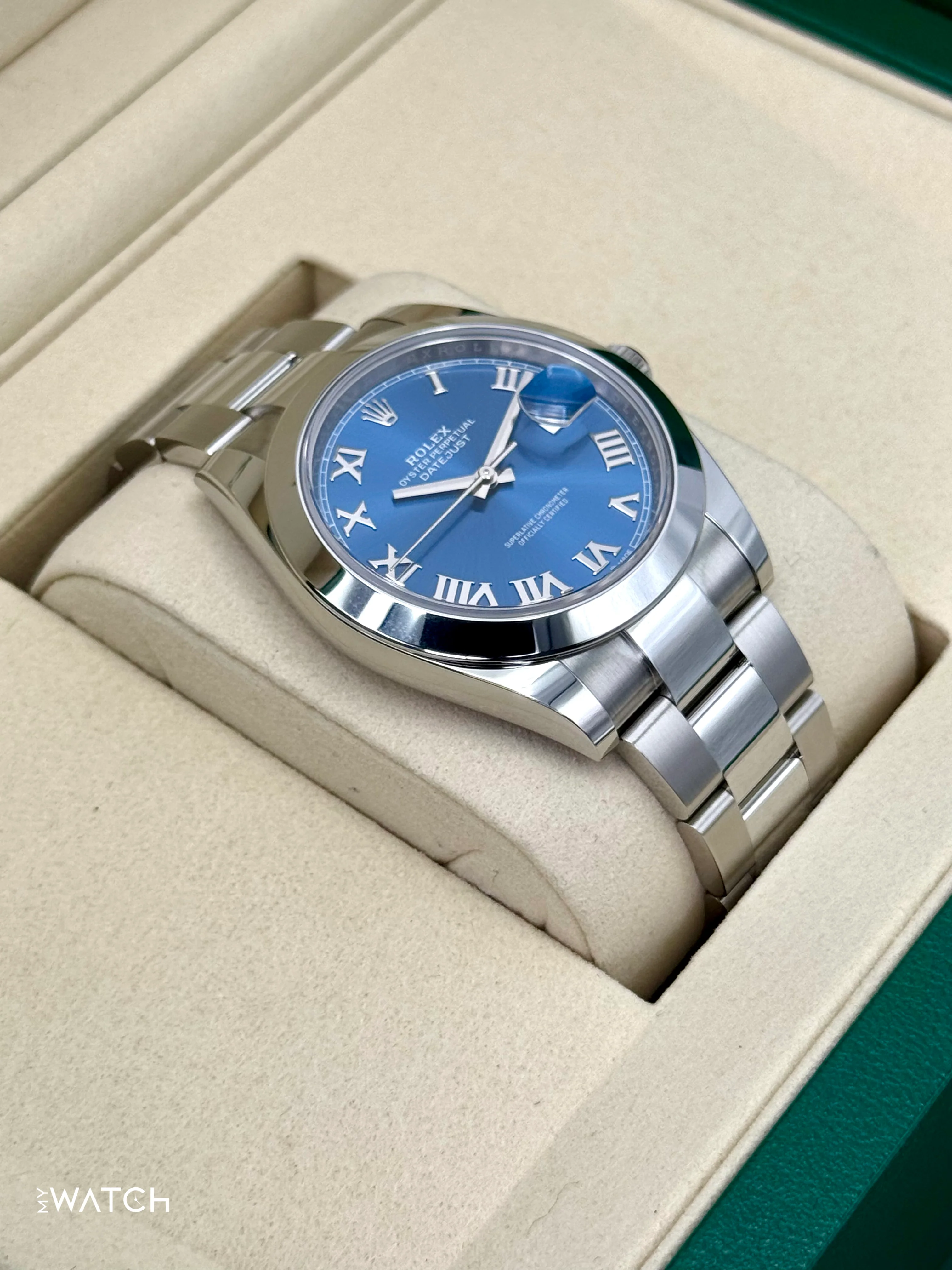 NEW 2025 Rolex Datejust 41mm 126300 Oyster Blue Roman Numeral Dial - Image 6