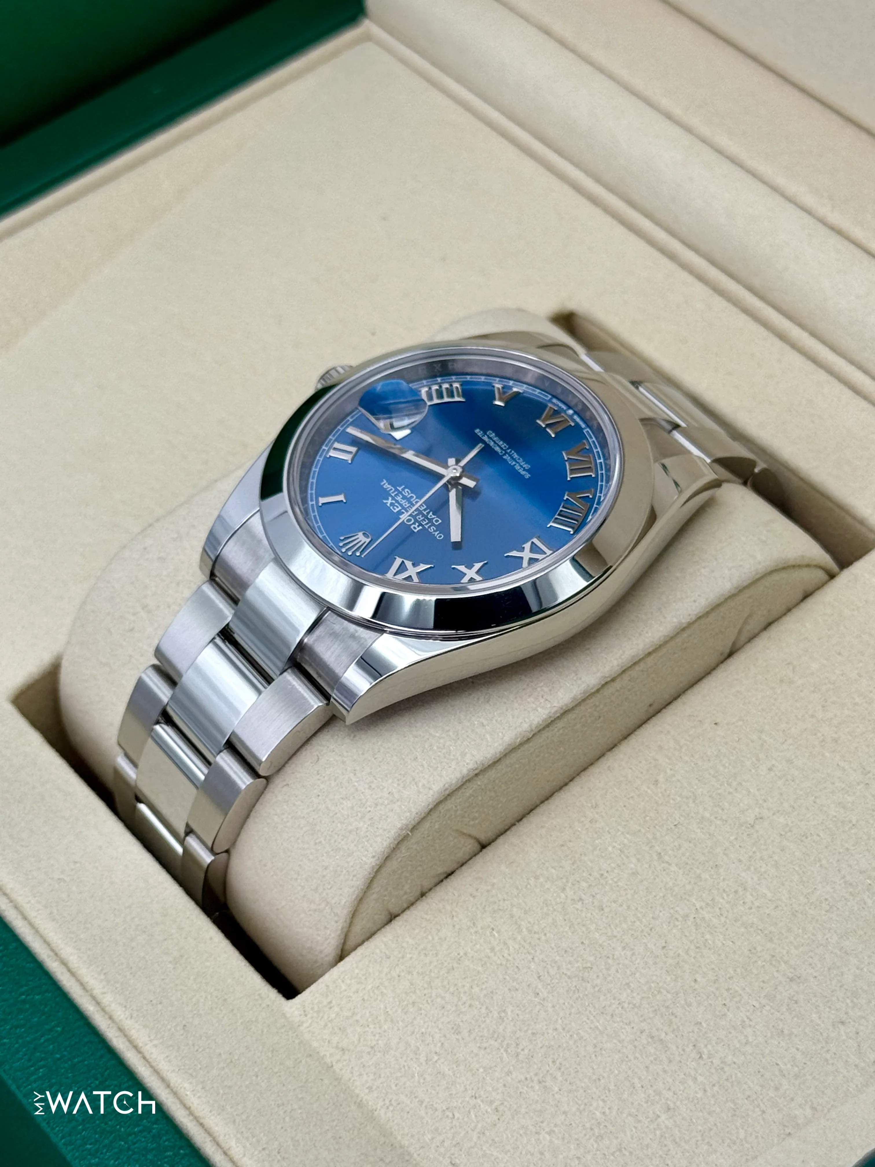 NEW 2025 Rolex Datejust 41mm 126300 Oyster Blue Roman Numeral Dial - Image 7
