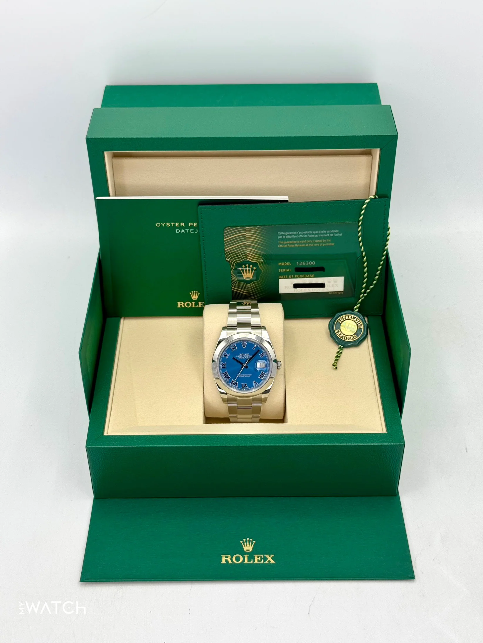 NEW 2025 Rolex Datejust 41mm 126300 Oyster Blue Roman Numeral Dial - Image 9