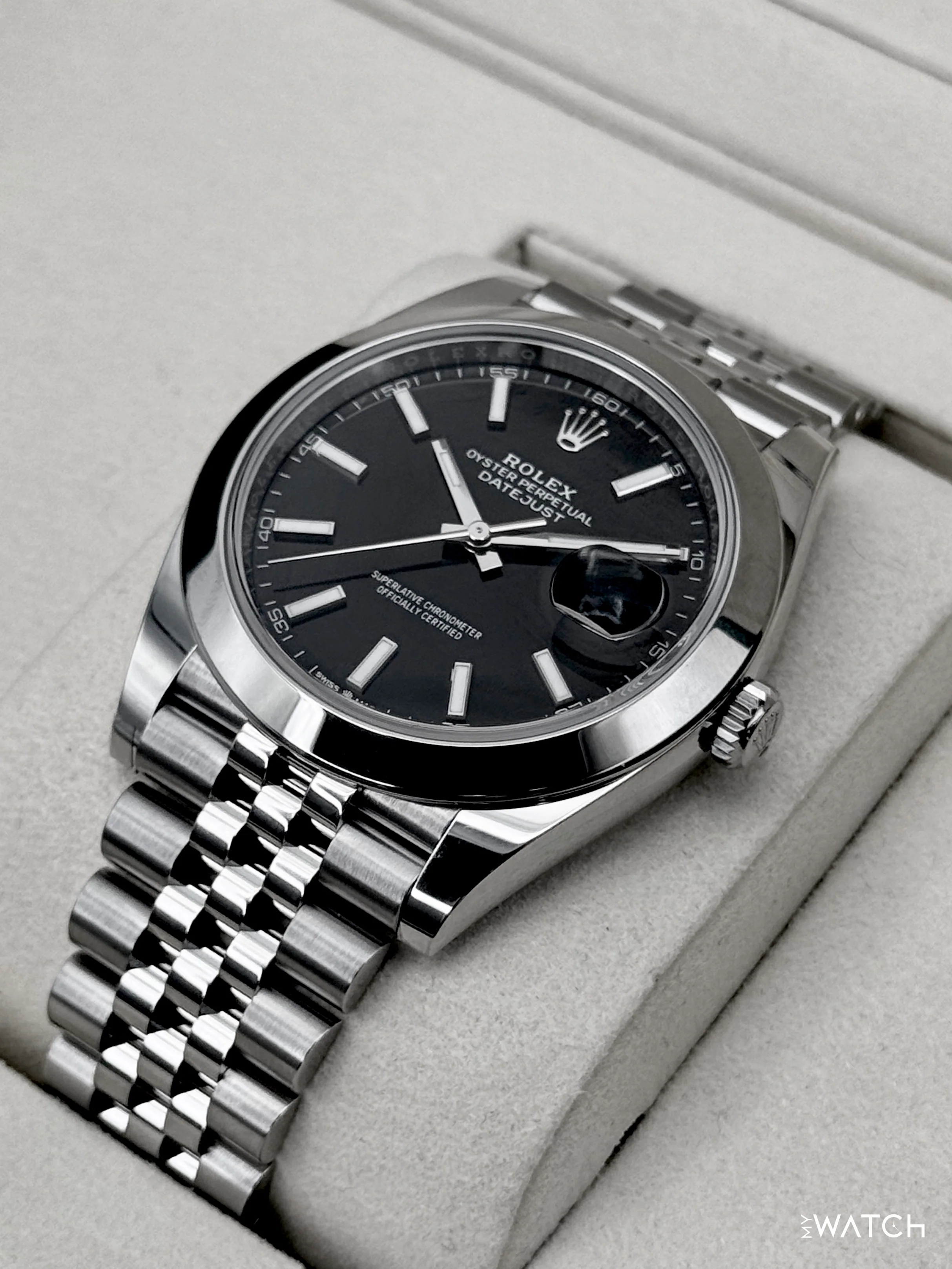 NEW 2025 Rolex Datejust 41mm 126300 Stainless Steel Jubilee Black Dial - Image 5
