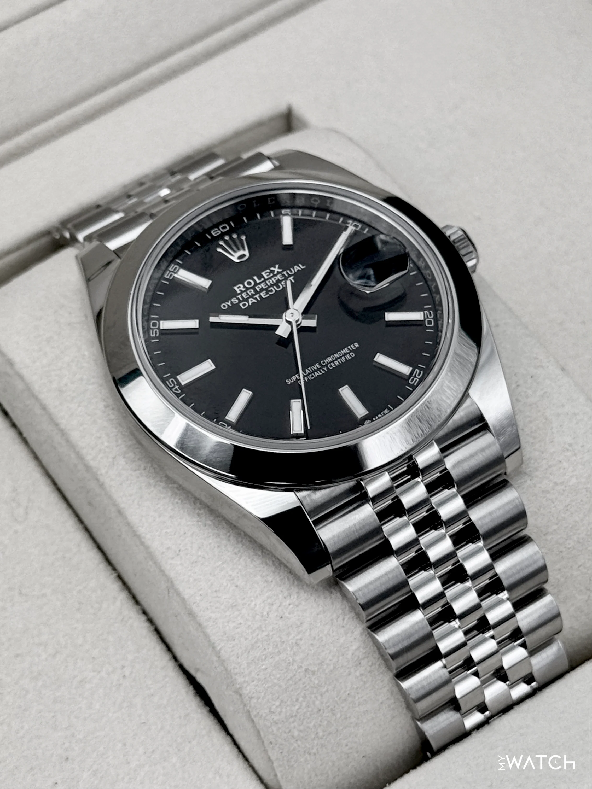 NEW 2025 Rolex Datejust 41mm 126300 Stainless Steel Jubilee Black Dial - Image 6