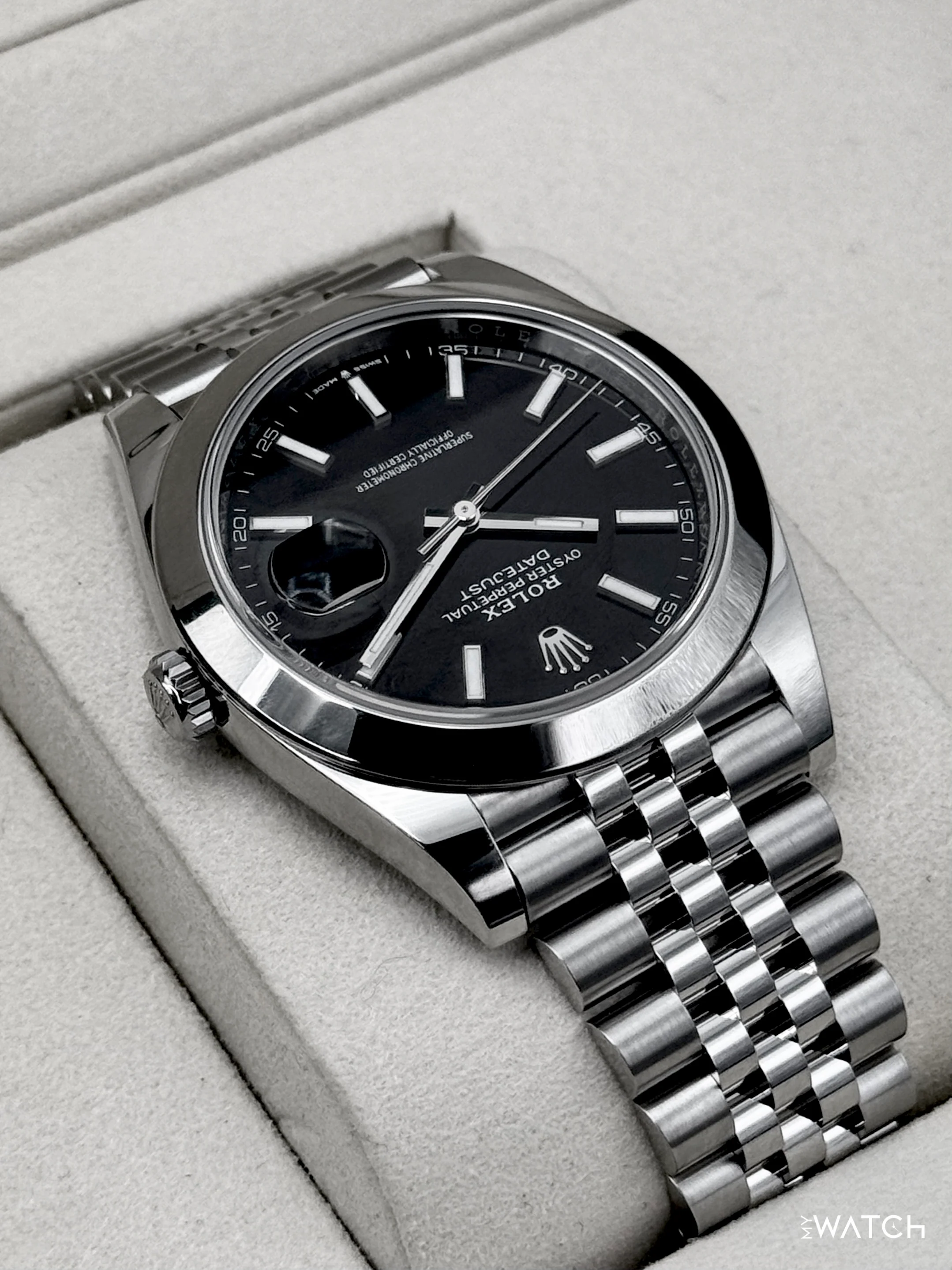 NEW 2025 Rolex Datejust 41mm 126300 Stainless Steel Jubilee Black Dial - Image 8