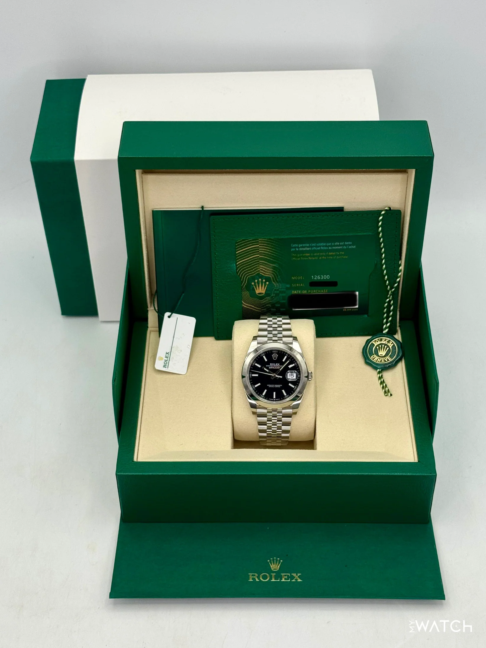 NEW 2025 Rolex Datejust 41mm 126300 Stainless Steel Jubilee Black Dial - Image 9