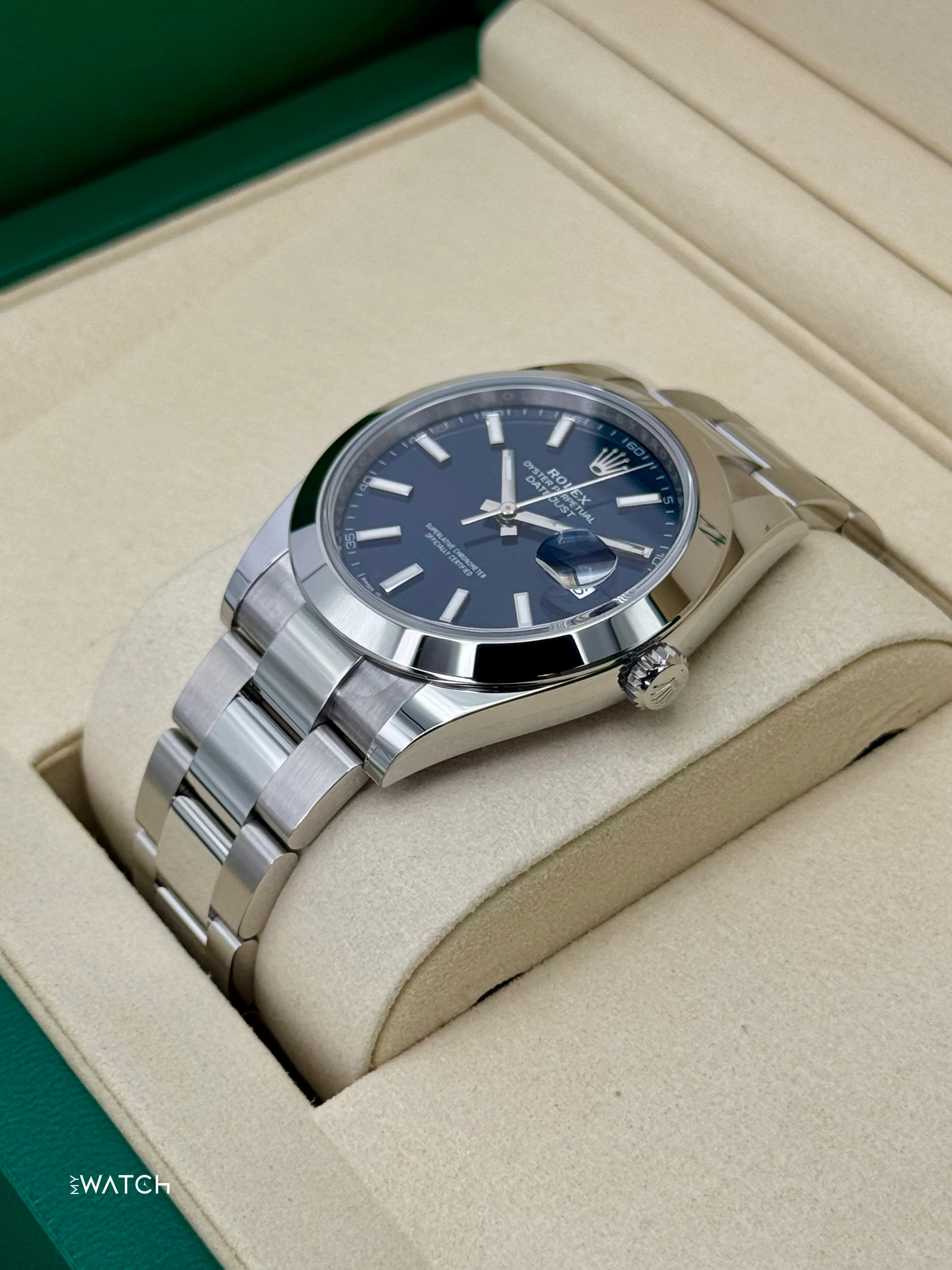 NEW 2025 Rolex Datejust 41mm 126300 Stainless Steel Oyster Blue Dial - Image 5