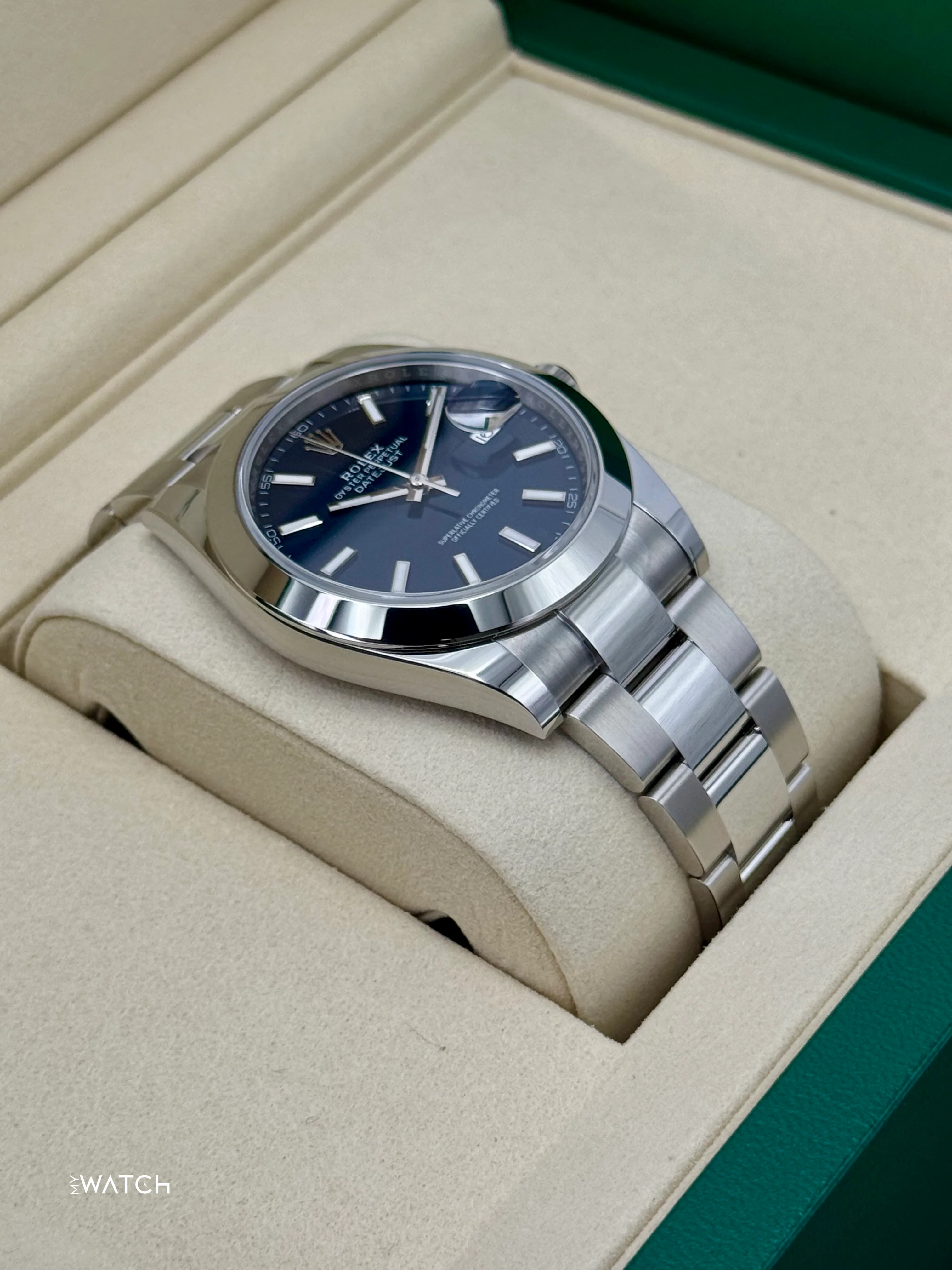 NEW 2025 Rolex Datejust 41mm 126300 Stainless Steel Oyster Blue Dial - Image 6