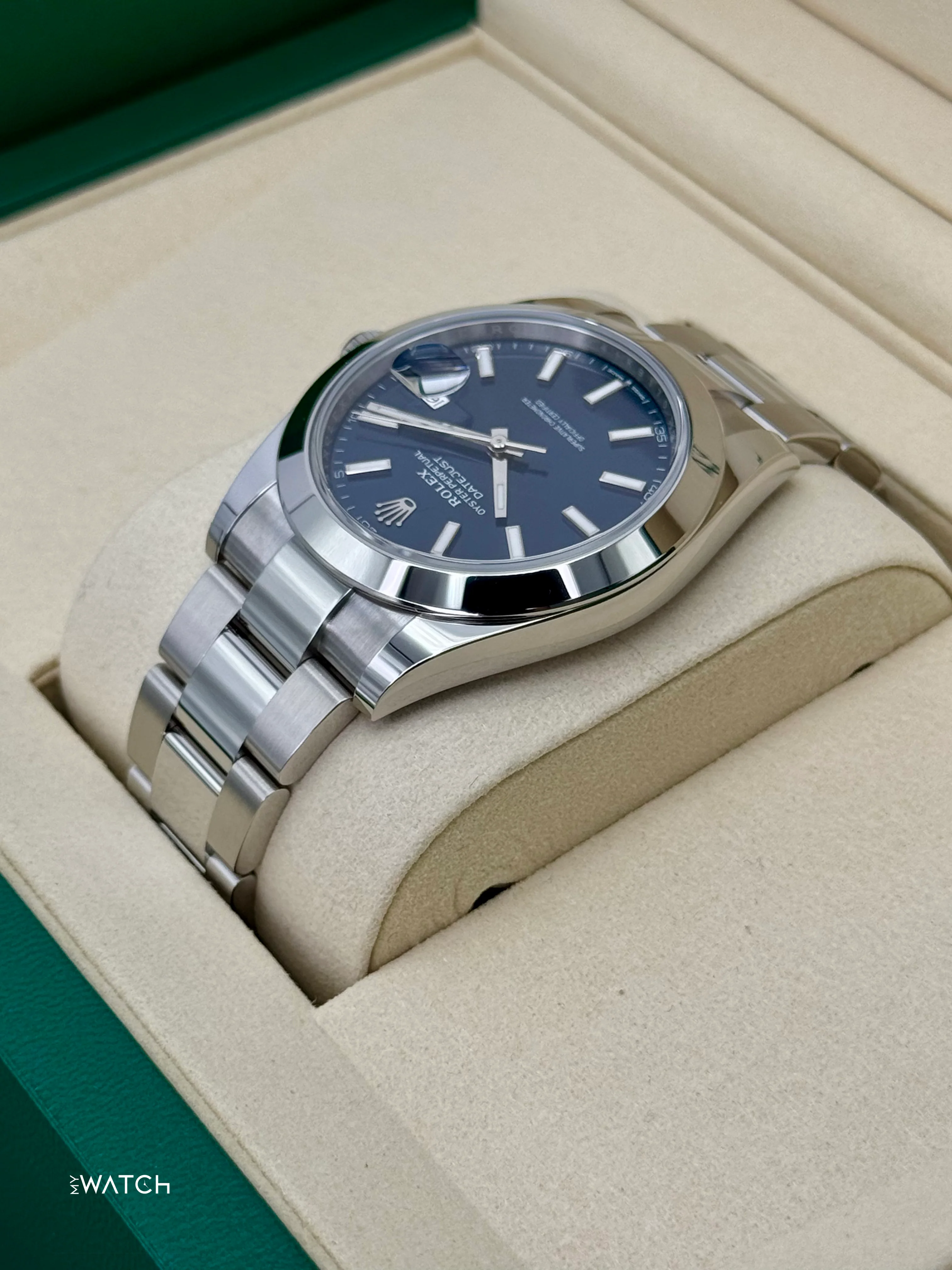 NEW 2025 Rolex Datejust 41mm 126300 Stainless Steel Oyster Blue Dial - Image 7