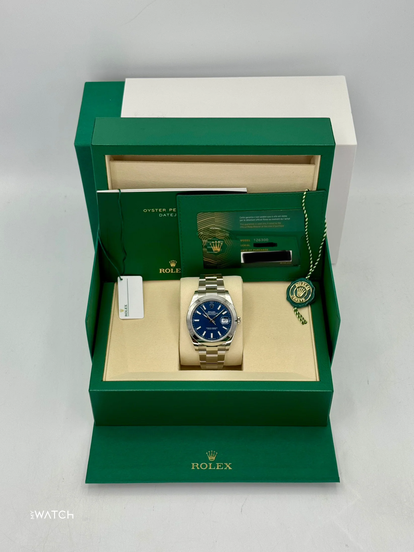 NEW 2025 Rolex Datejust 41mm 126300 Stainless Steel Oyster Blue Dial - Image 9