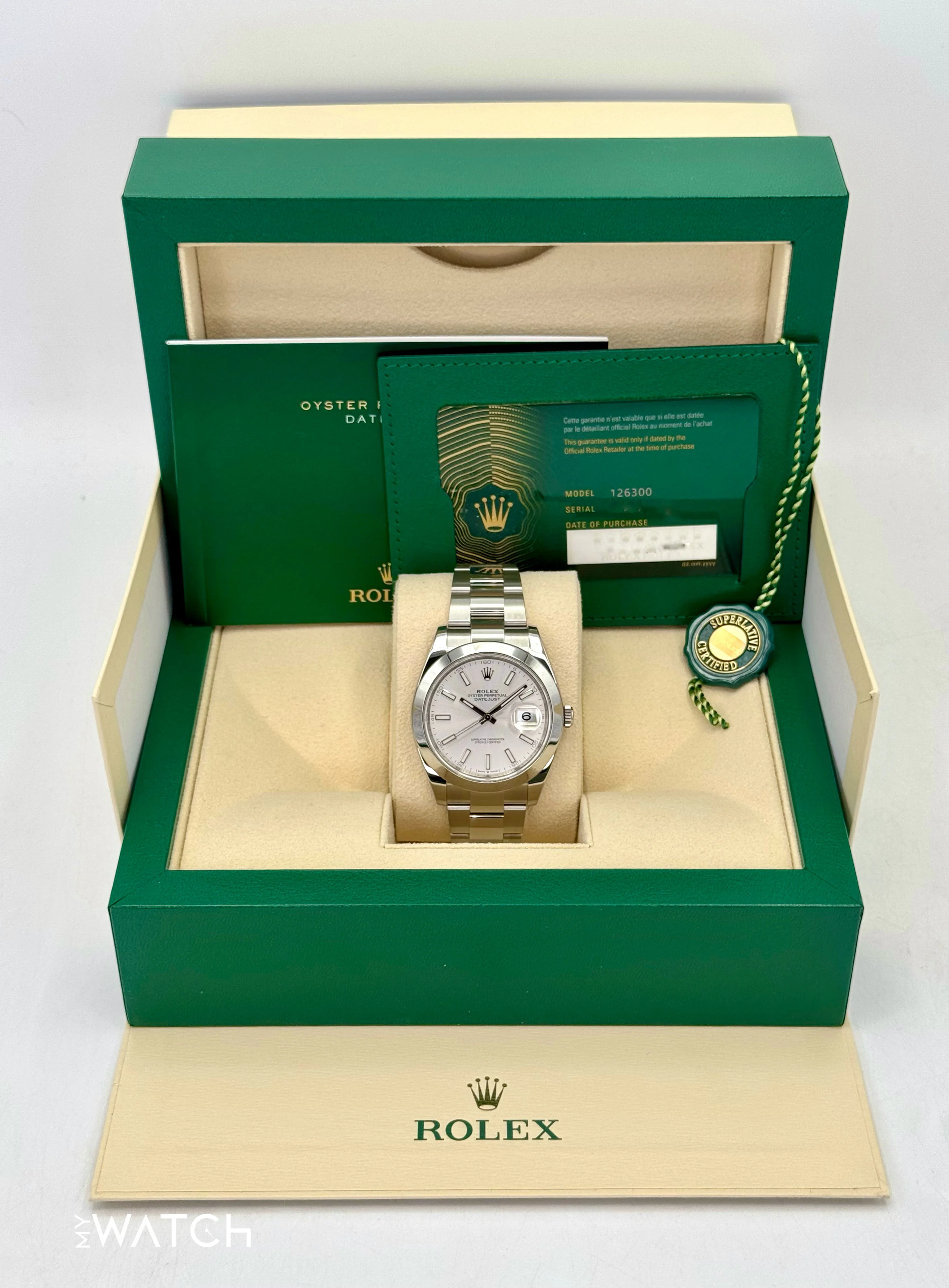 NEW 2025 Rolex Datejust 41mm 126300 Stainless Steel Oyster Silver Dial - Image 6