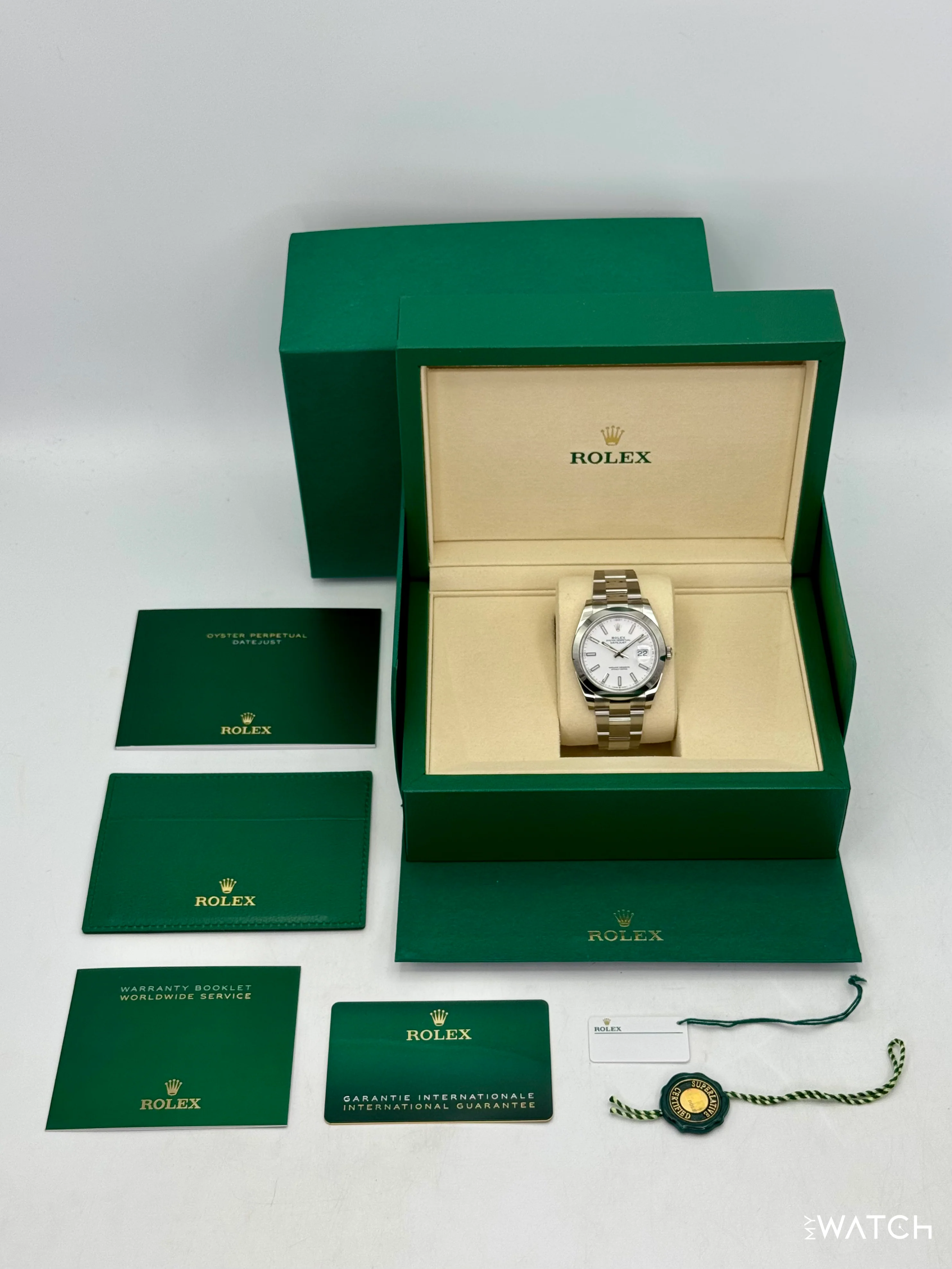 NEW 2025 Rolex Datejust 41mm 126300 Stainless Steel Oyster White Dial - Image 10