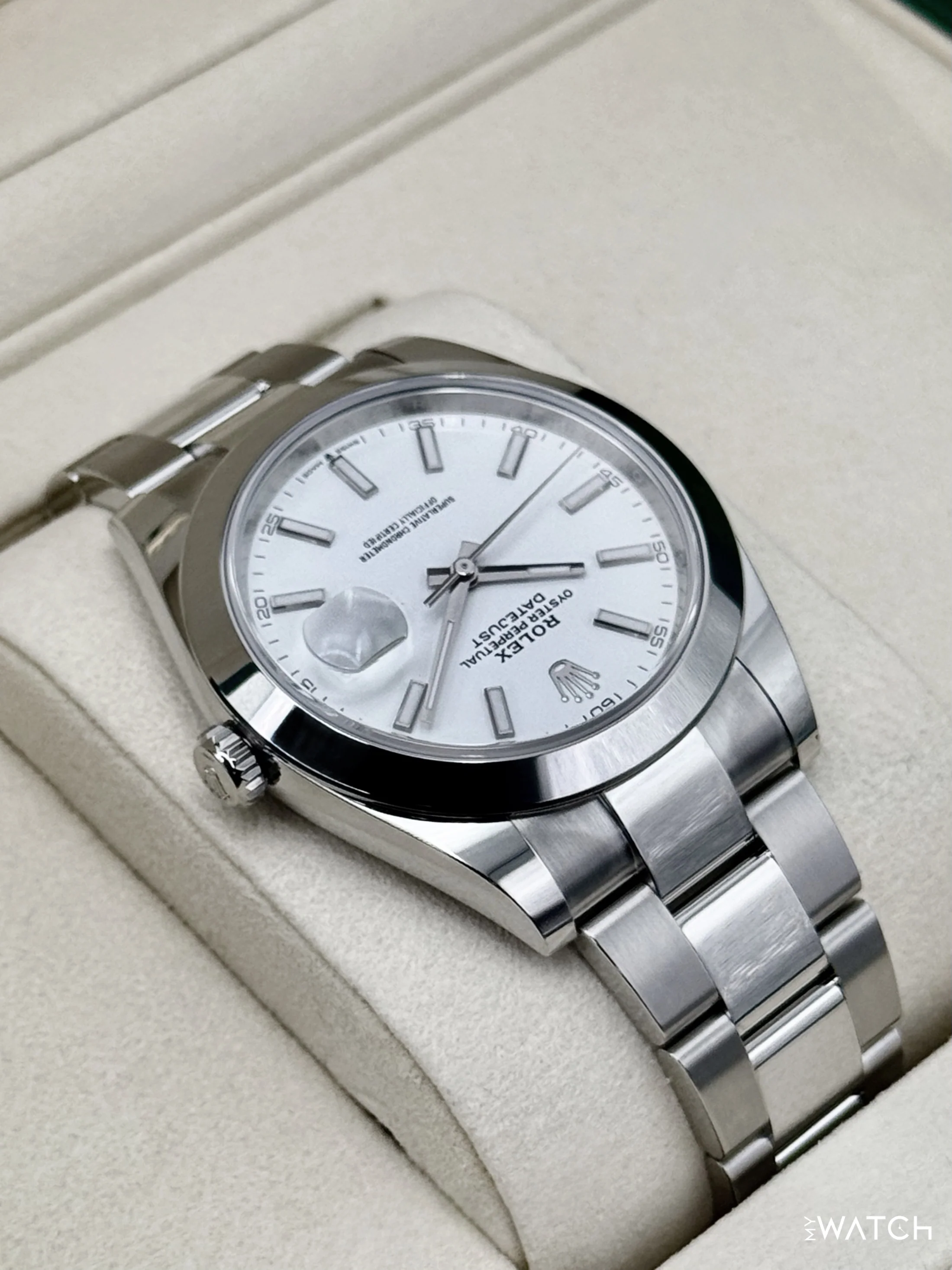 NEW 2025 Rolex Datejust 41mm 126300 Stainless Steel Oyster White Dial - Image 8