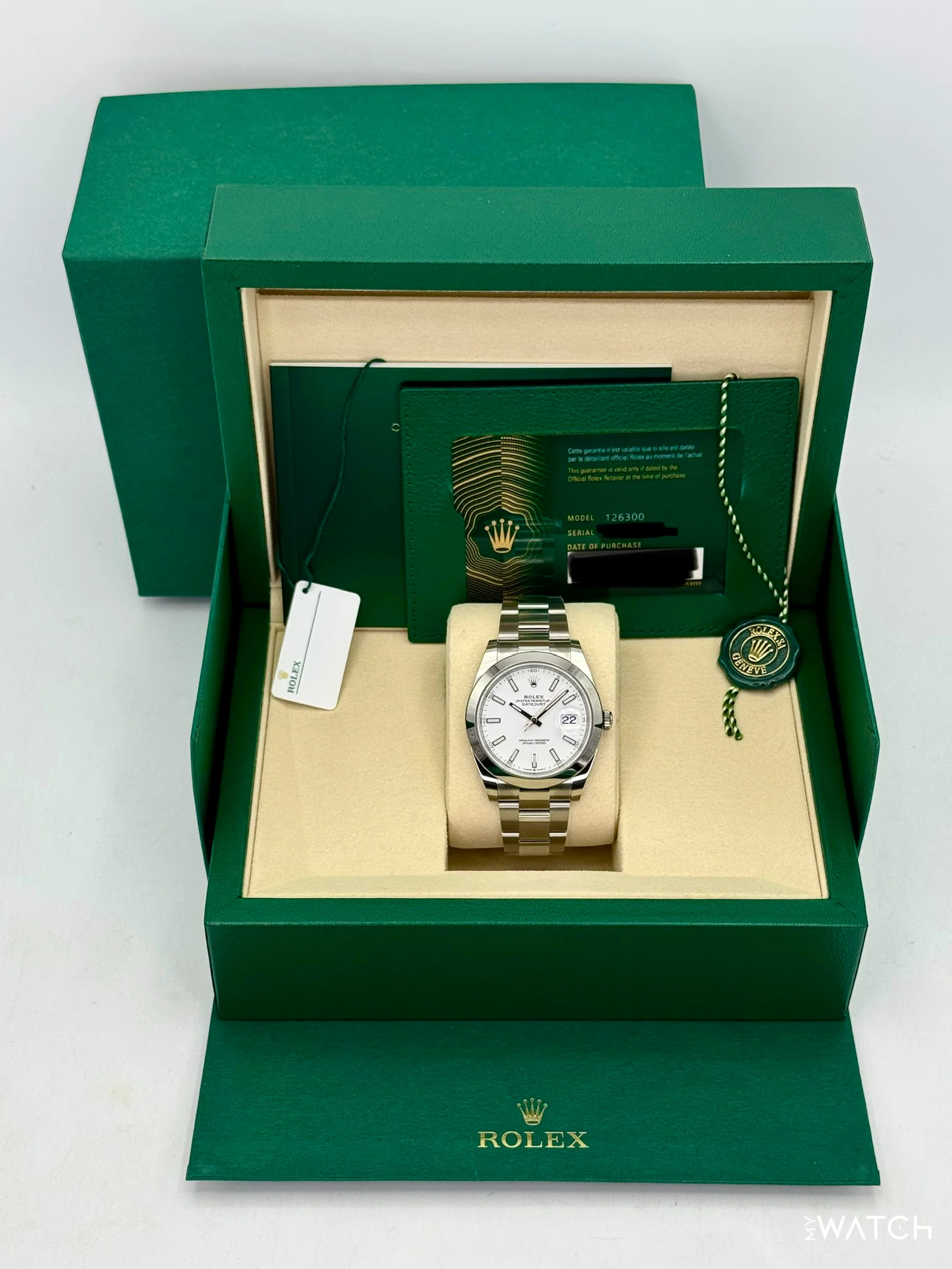 NEW 2025 Rolex Datejust 41mm 126300 Stainless Steel Oyster White Dial - Image 9