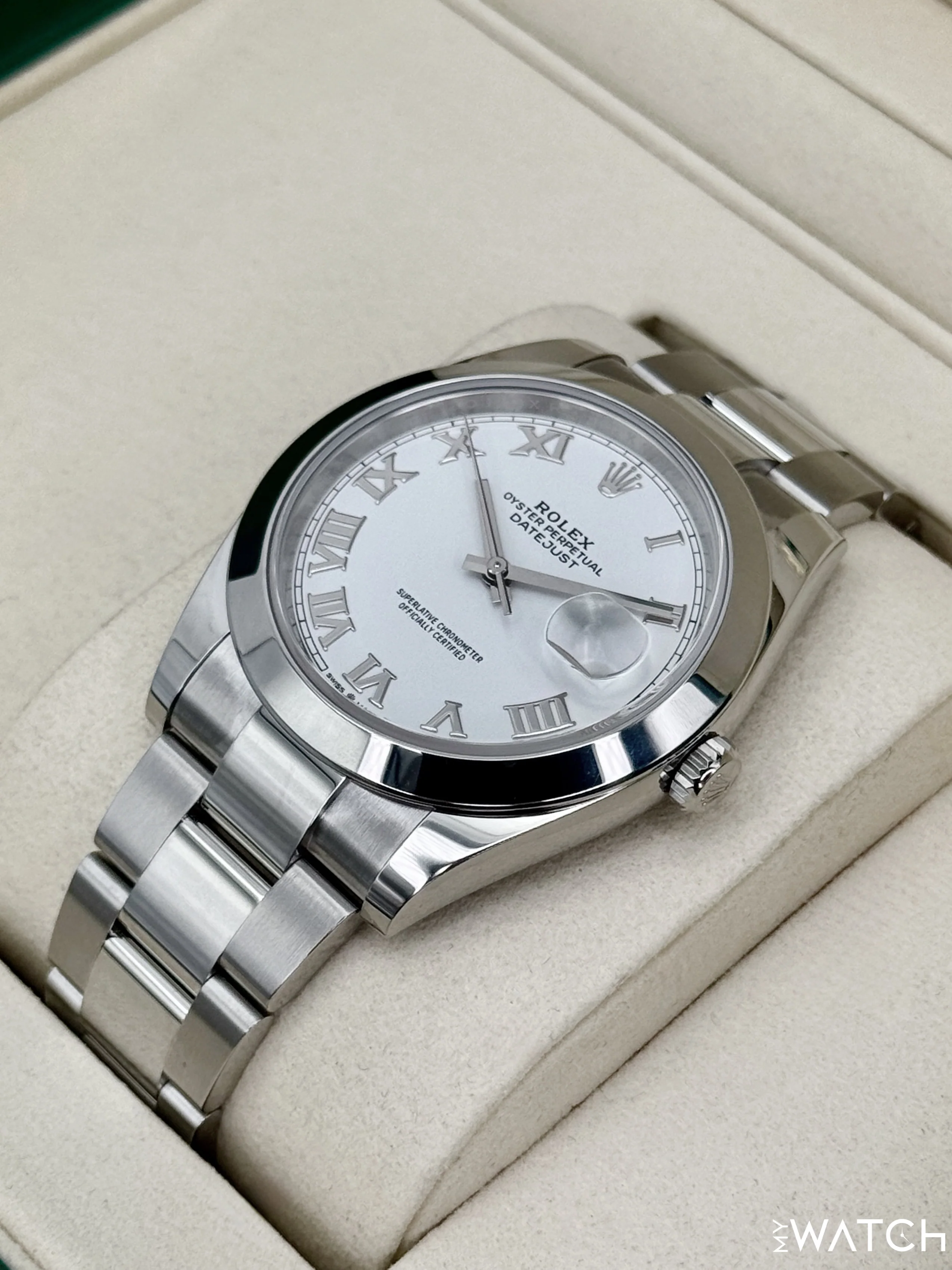 NEW 2025 Rolex Datejust 41mm 126300 Stainless Steel Oyster White Dial - Image 5
