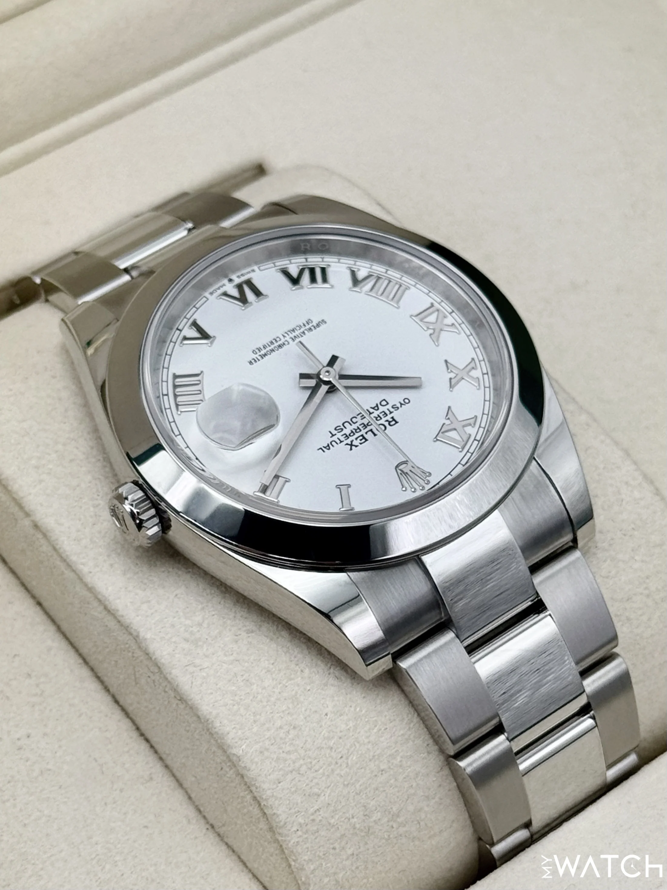 NEW 2025 Rolex Datejust 41mm 126300 Stainless Steel Oyster White Dial - Image 8