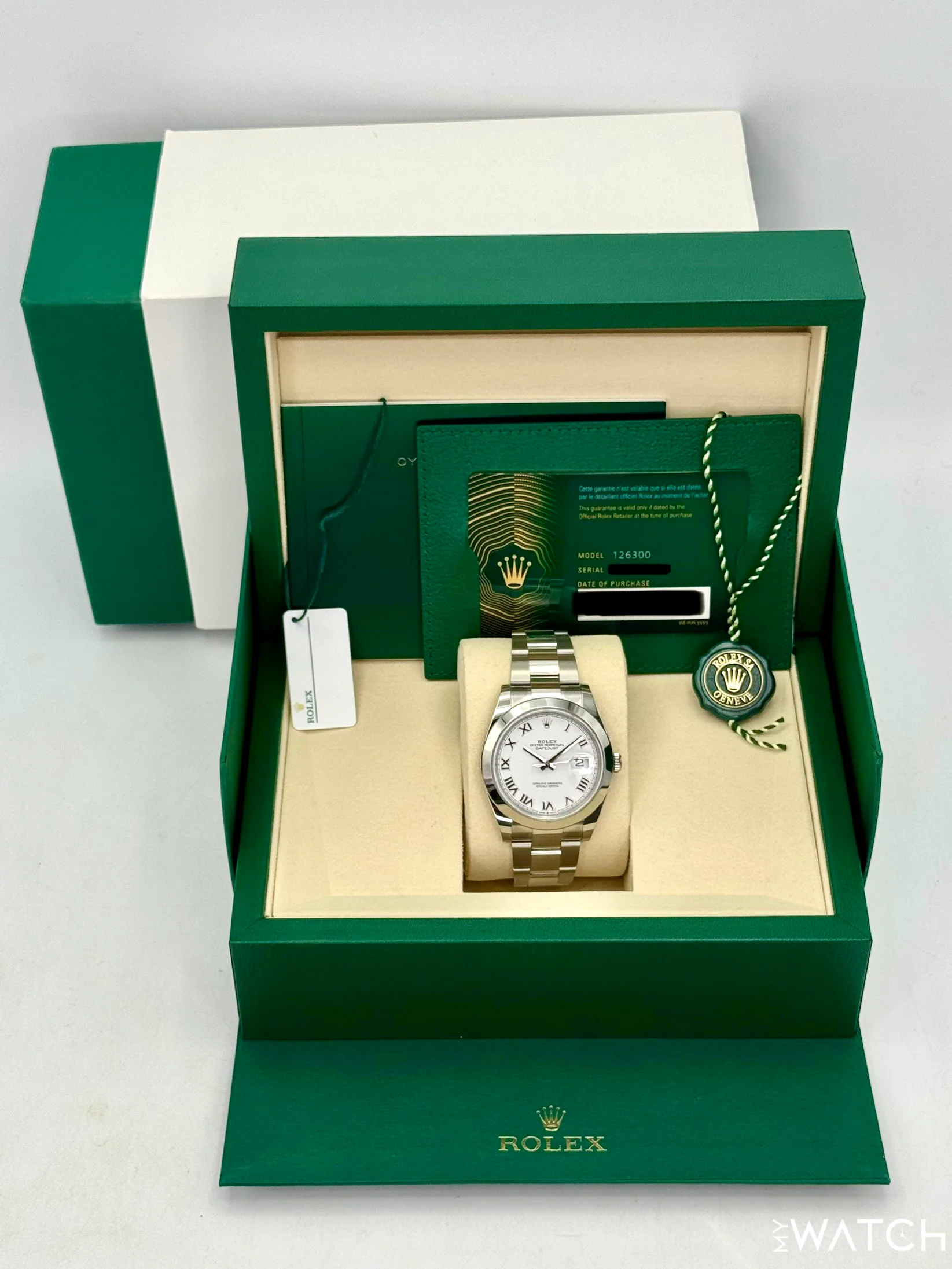 NEW 2025 Rolex Datejust 41mm 126300 Stainless Steel Oyster White Dial - Image 9