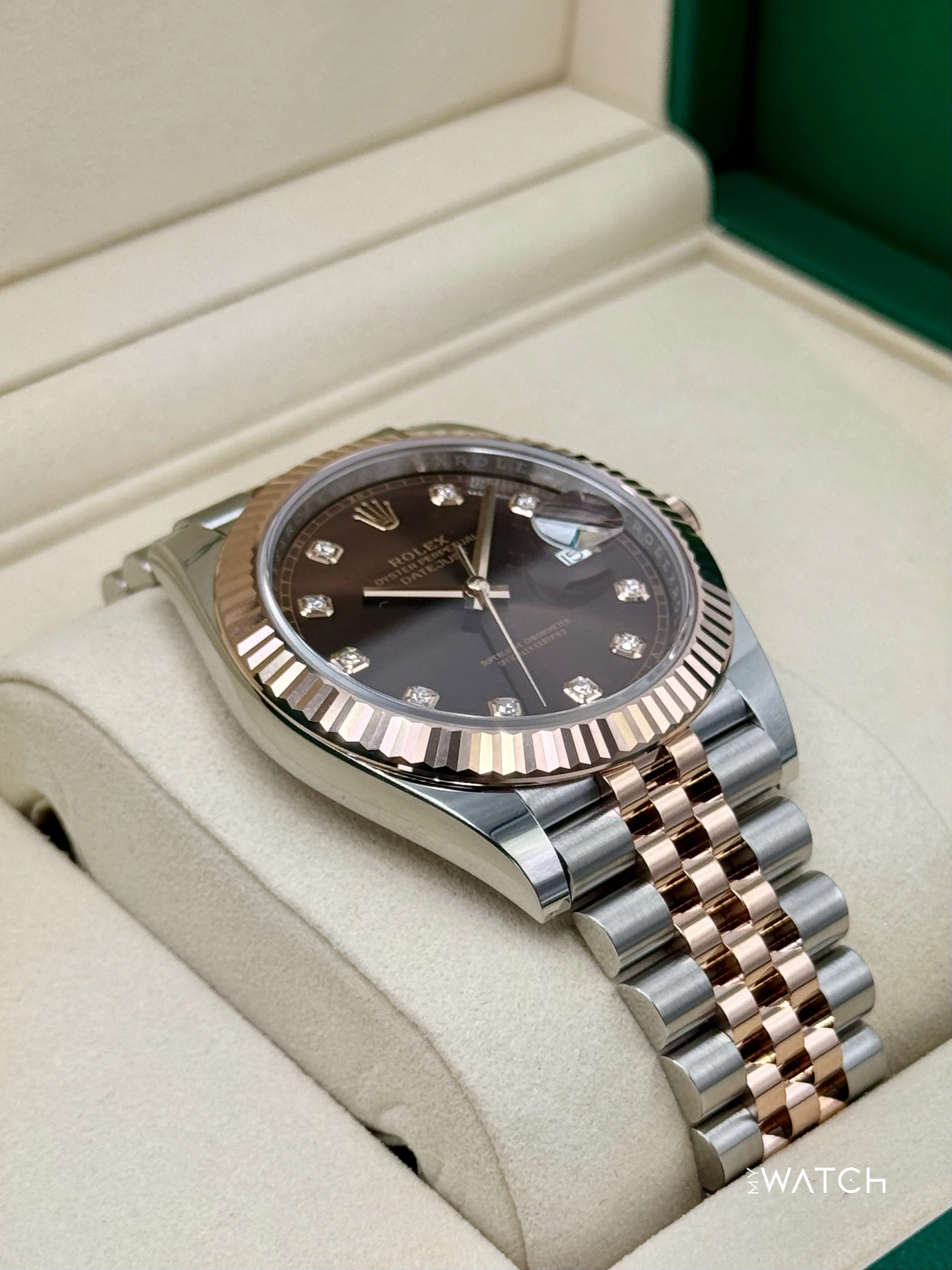 NEW 2025 Rolex Datejust 41mm 126331 Two-Tone Chocolate Diamond Dial - Image 5