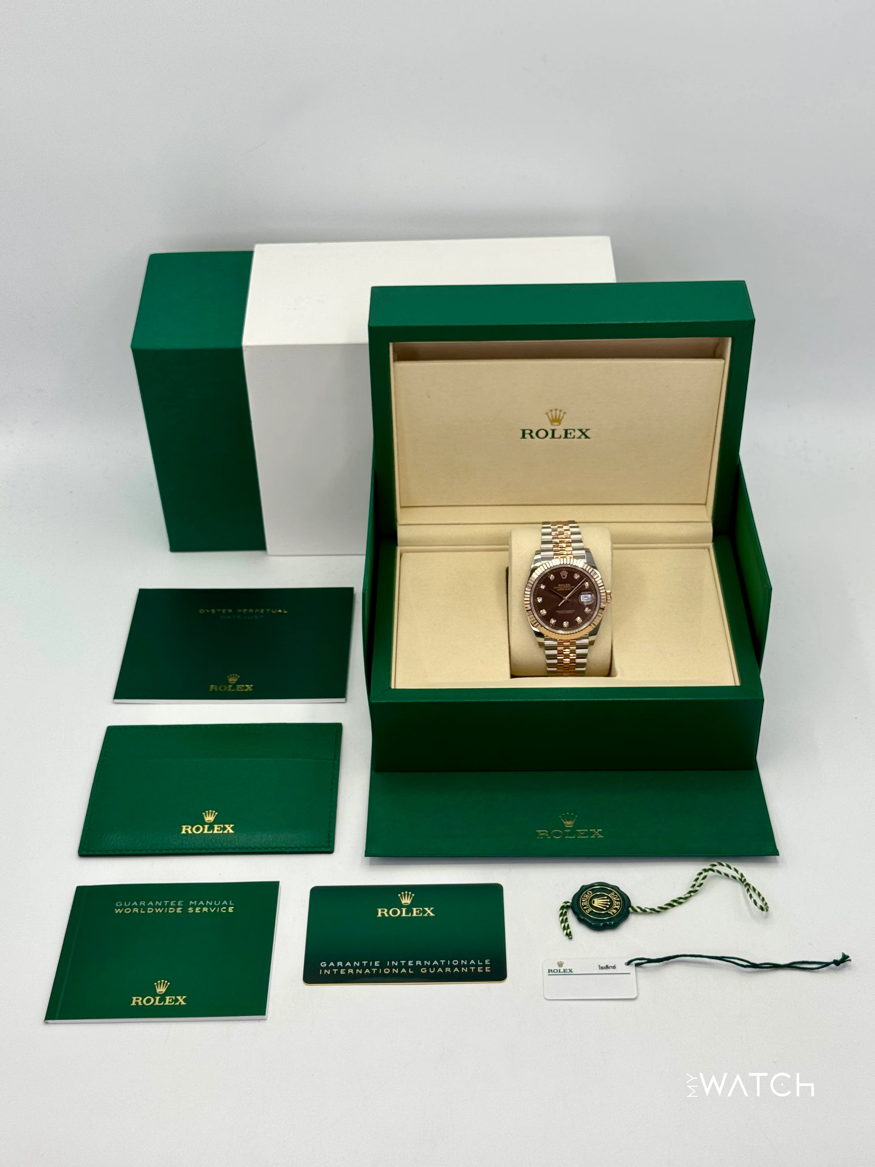NEW 2025 Rolex Datejust 41mm 126331 Two-Tone Chocolate Diamond Dial - Image 9