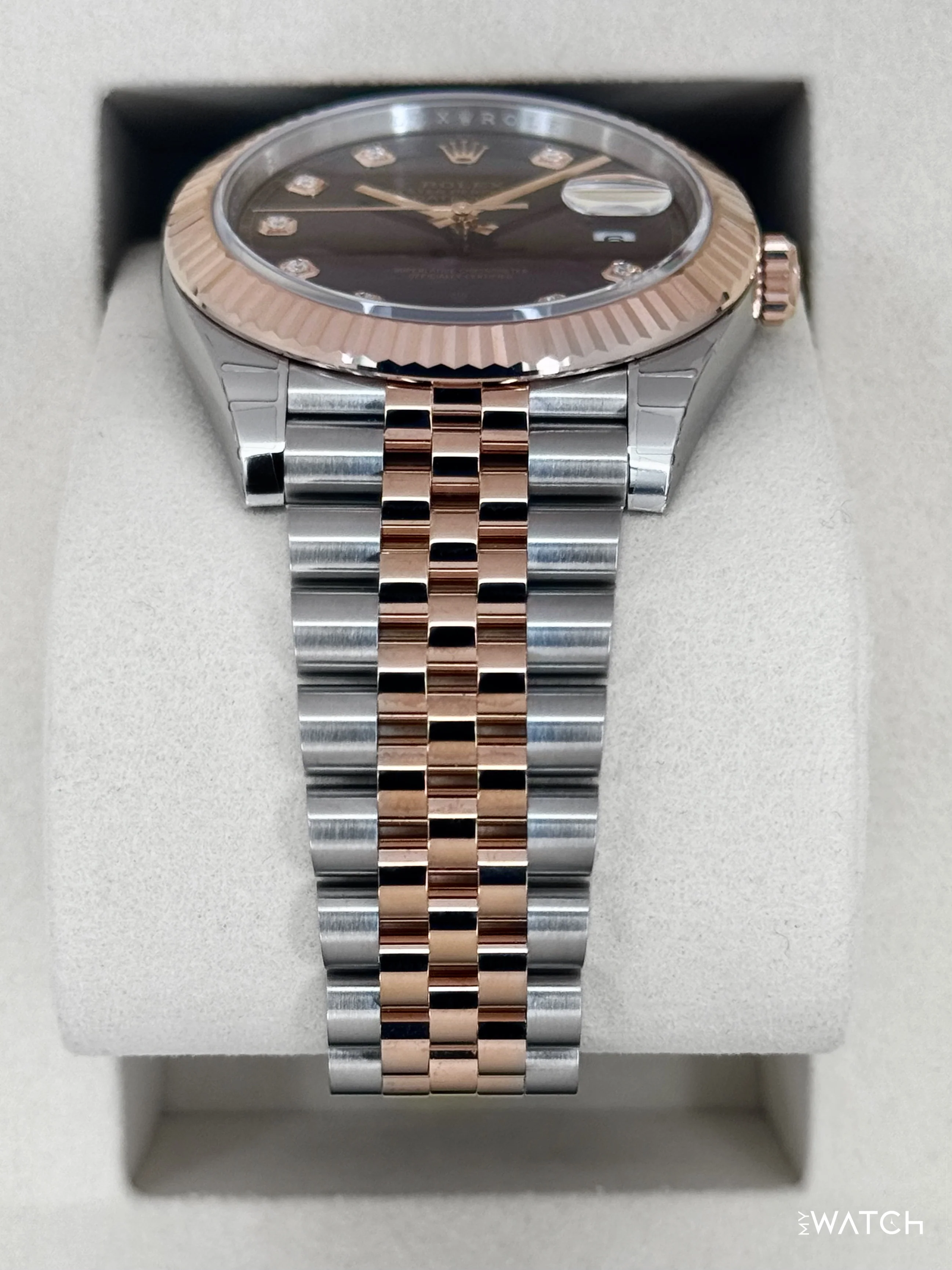 NEW 2025 Rolex Datejust 41mm 126331 Two-Tone Chocolate Diamond Dial (STICKERED) - Image 3