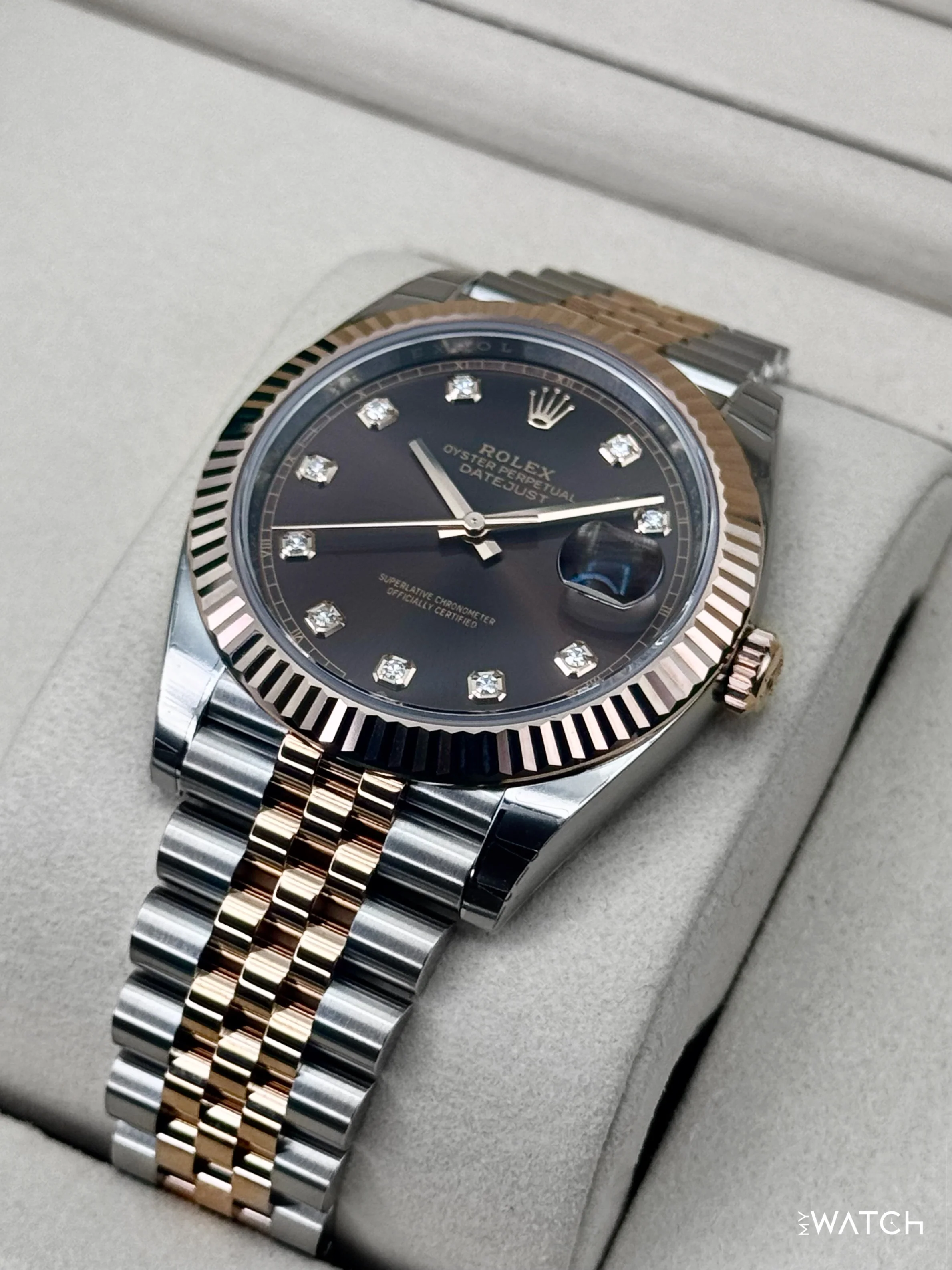 NEW 2025 Rolex Datejust 41mm 126331 Two-Tone Chocolate Diamond Dial (STICKERED) - Image 5