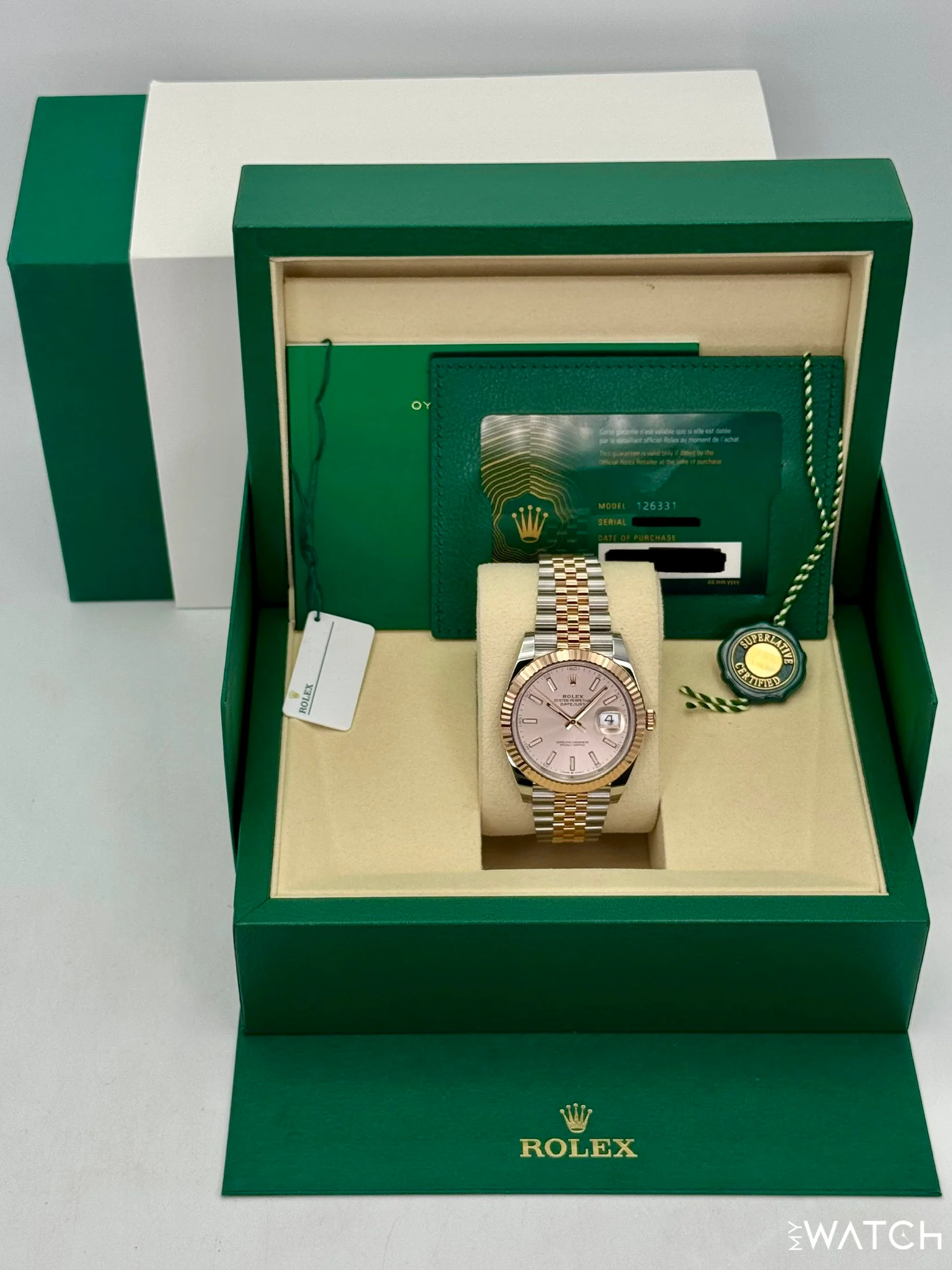 NEW 2025 Rolex Datejust 41mm 126331 Two-Tone Jubilee Sundust Dial - Image 9