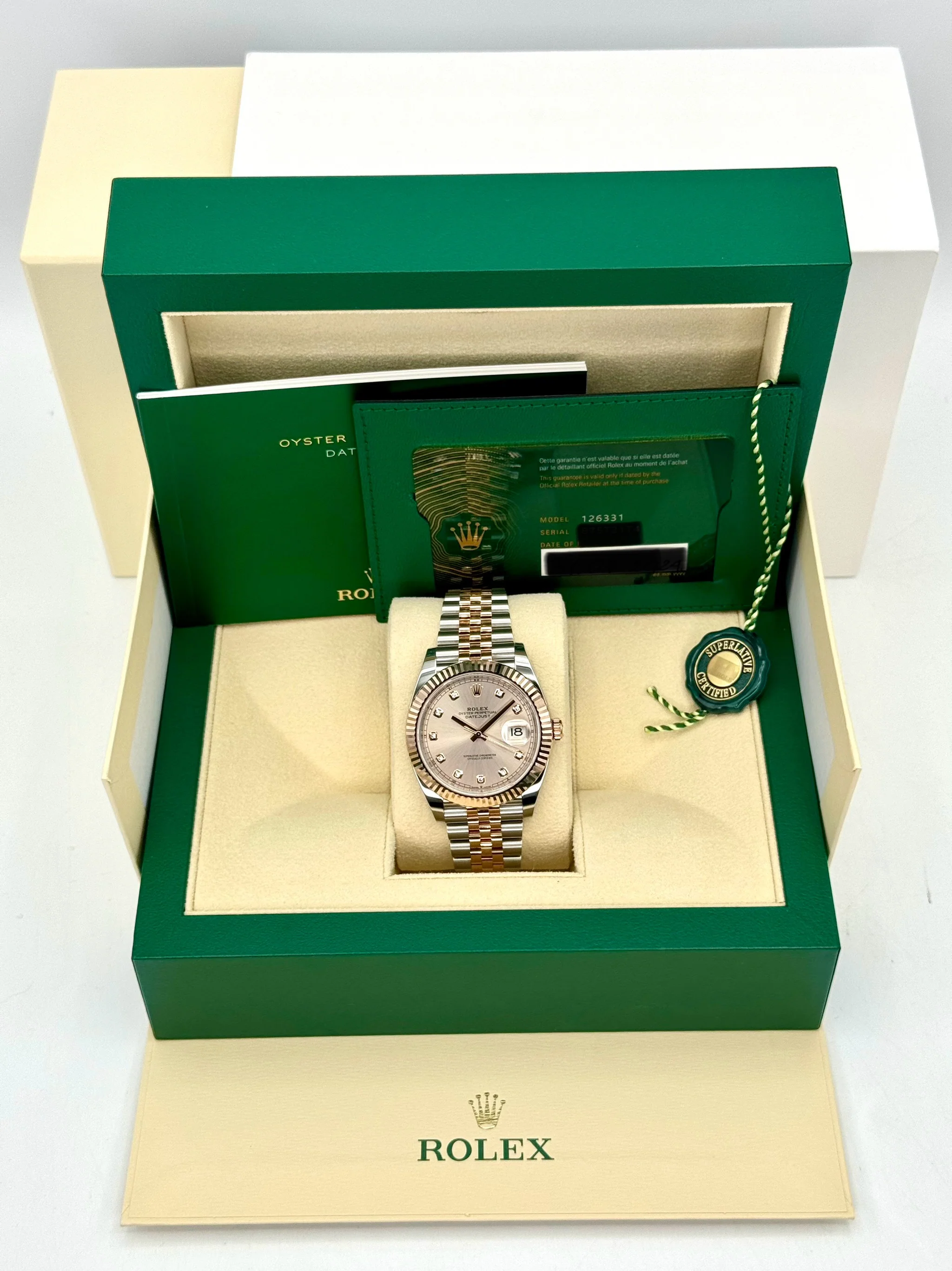 NEW 2025 Rolex Datejust 41mm 126331 Two-Tone Jubilee Sundust Diamond Dial - Image 10