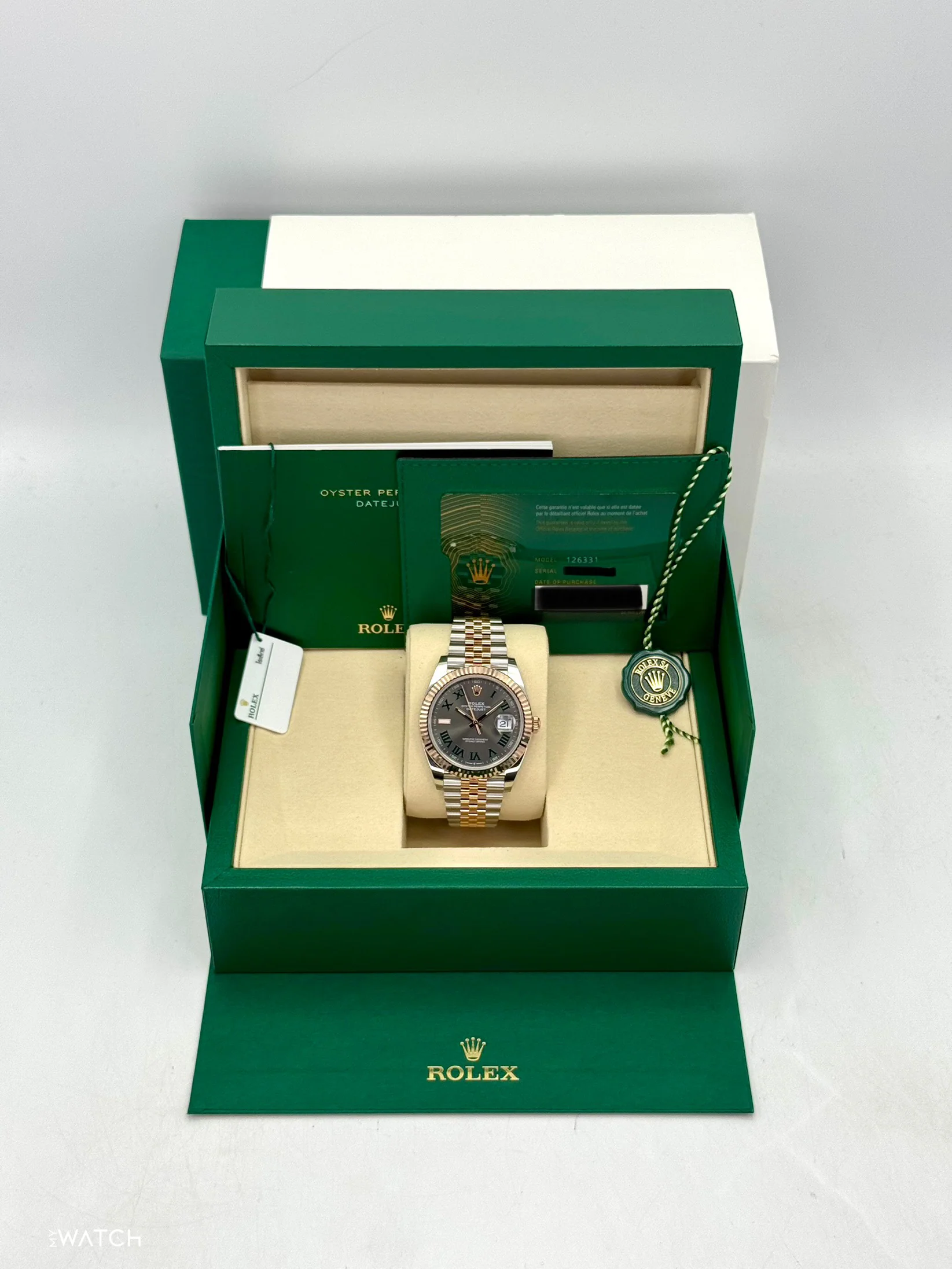 NEW 2025 Rolex Datejust 41mm 126331 Two-Tone Jubilee Wimbledon Dial - Image 9