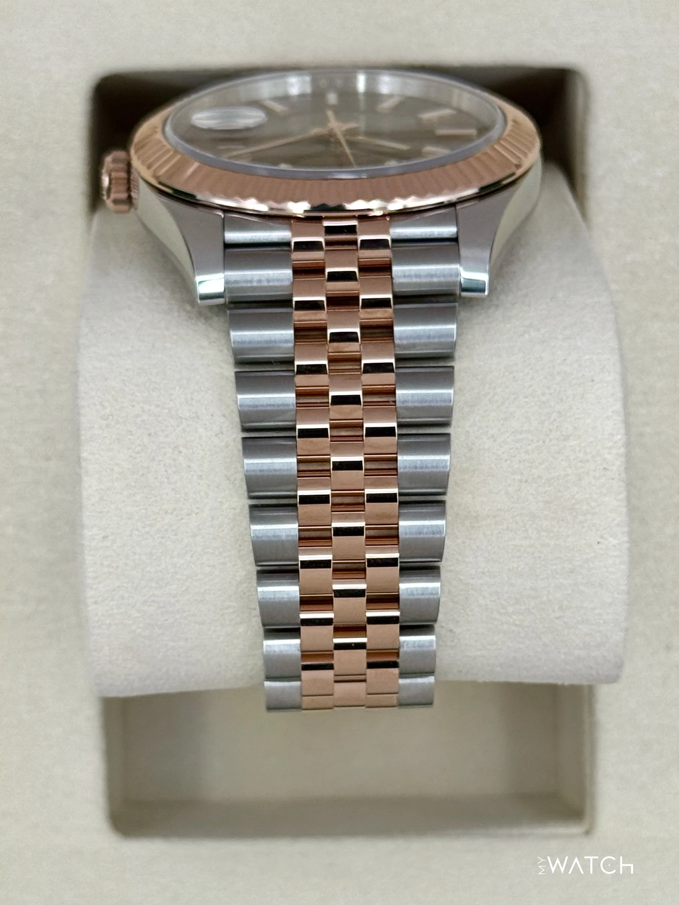 NEW 2025 Rolex Datejust 41mm 126331 Two-Tone Rose Gold Chocolate Dial (STICKERED) - Image 4