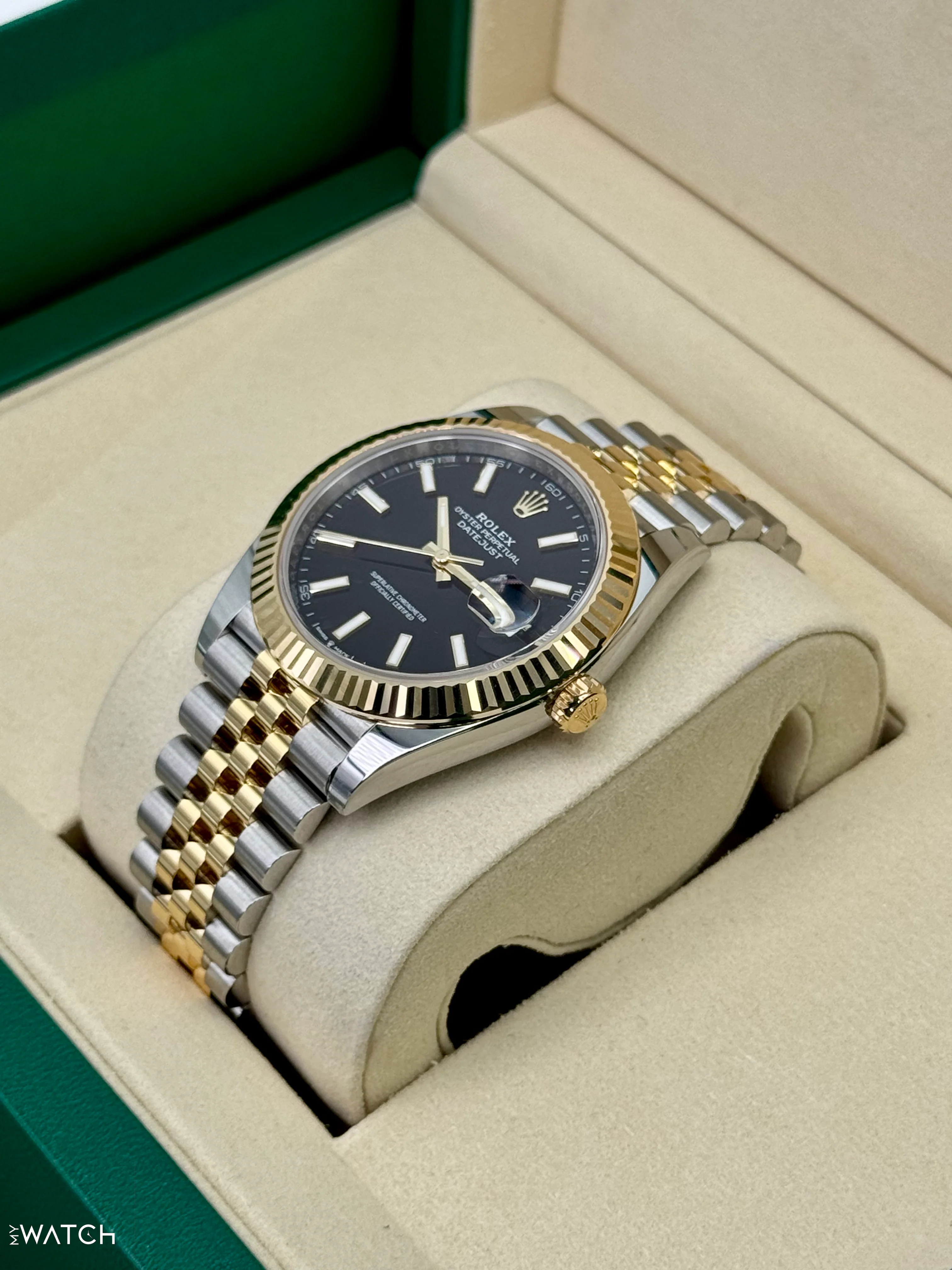 NEW 2025 Rolex Datejust 41mm 126333 Two-Tone Jubilee Black Dial (STICKERED) - Image 5
