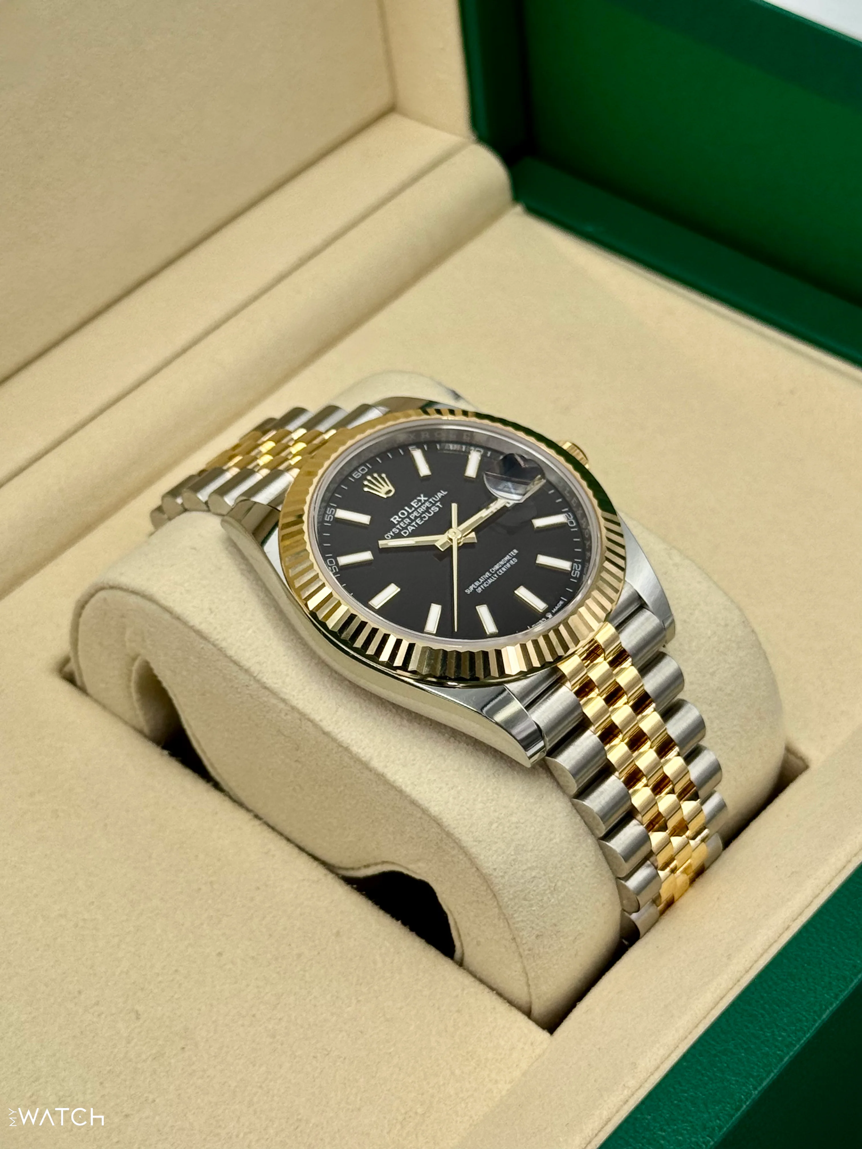 NEW 2025 Rolex Datejust 41mm 126333 Two-Tone Jubilee Black Dial (STICKERED) - Image 6