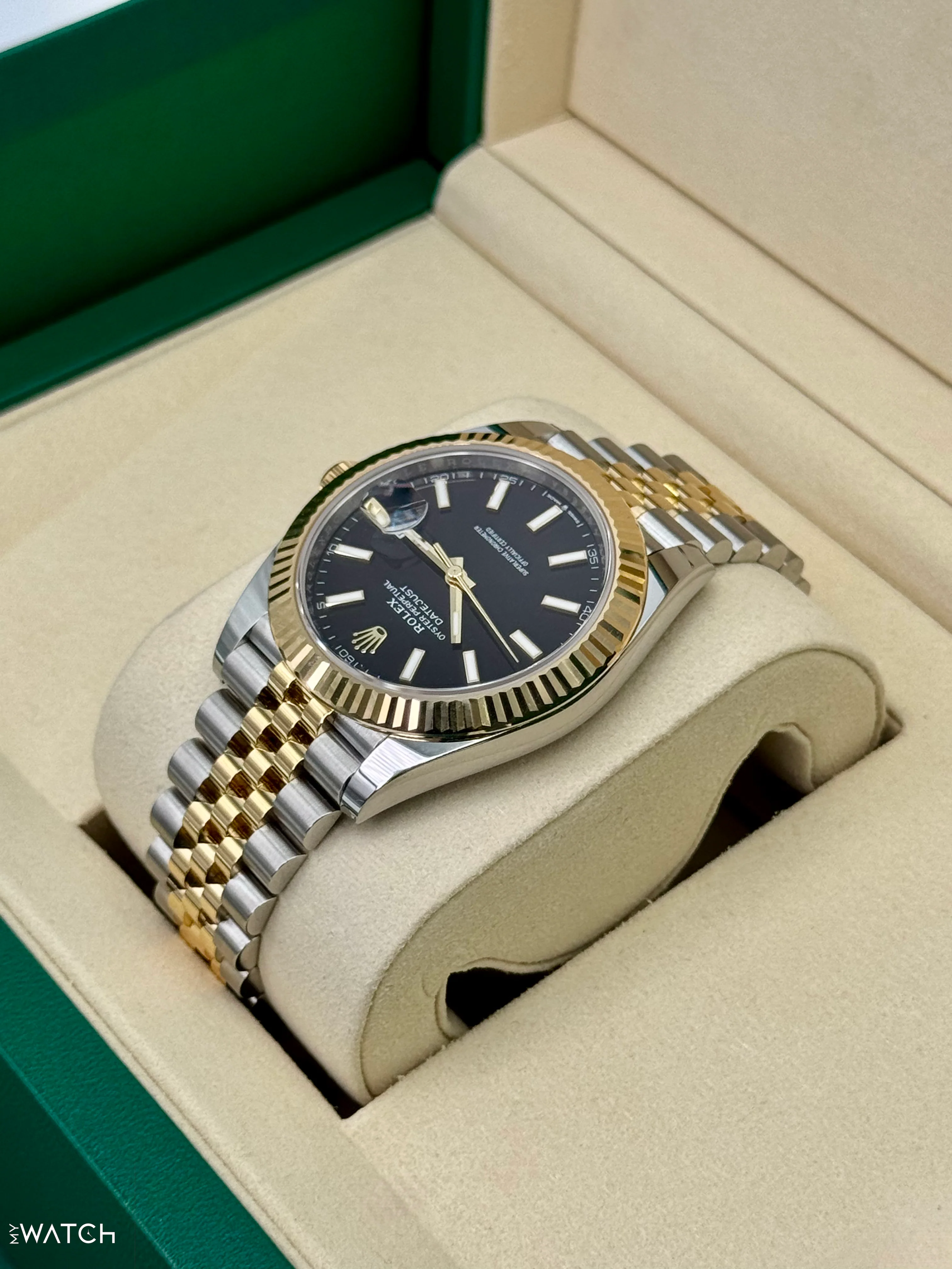 NEW 2025 Rolex Datejust 41mm 126333 Two-Tone Jubilee Black Dial (STICKERED) - Image 7