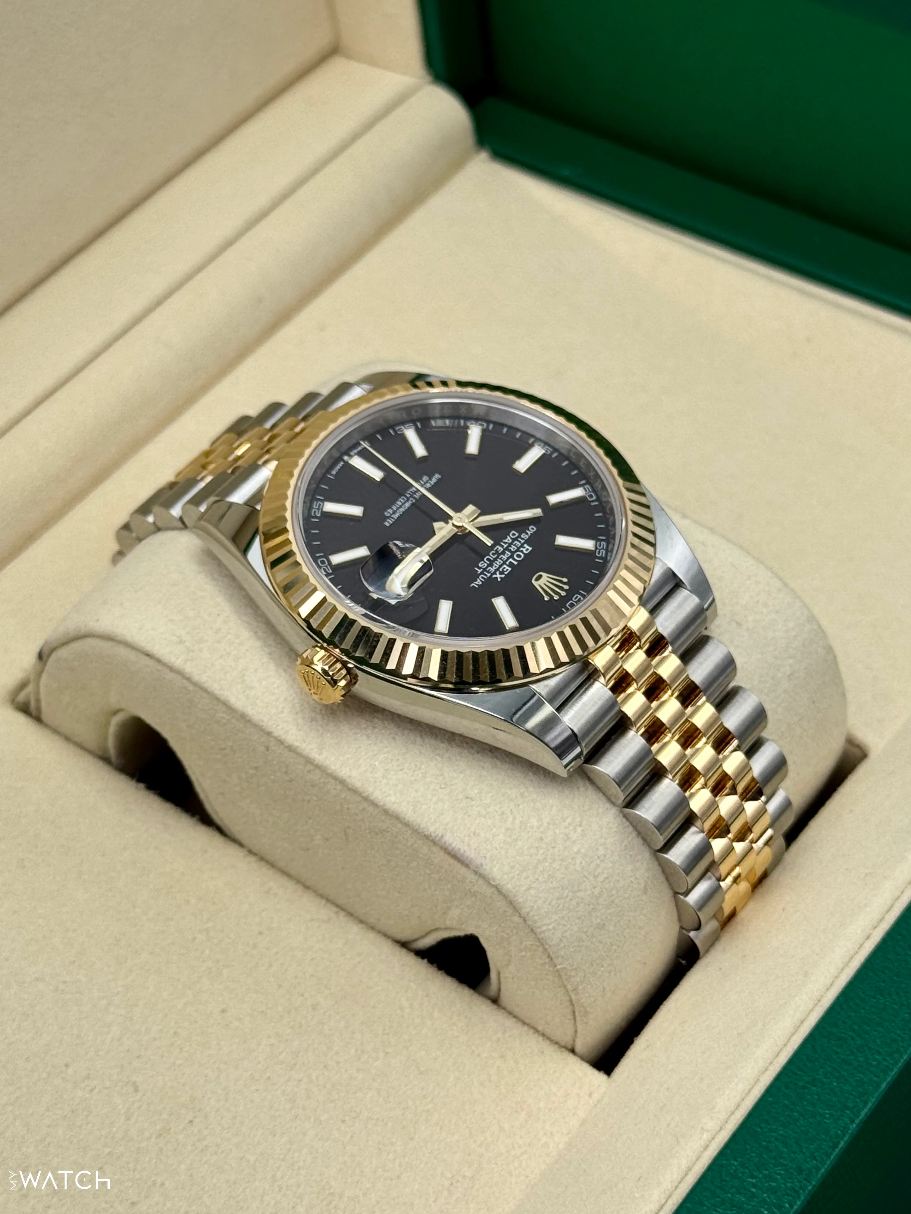 NEW 2025 Rolex Datejust 41mm 126333 Two-Tone Jubilee Black Dial (STICKERED) - Image 8