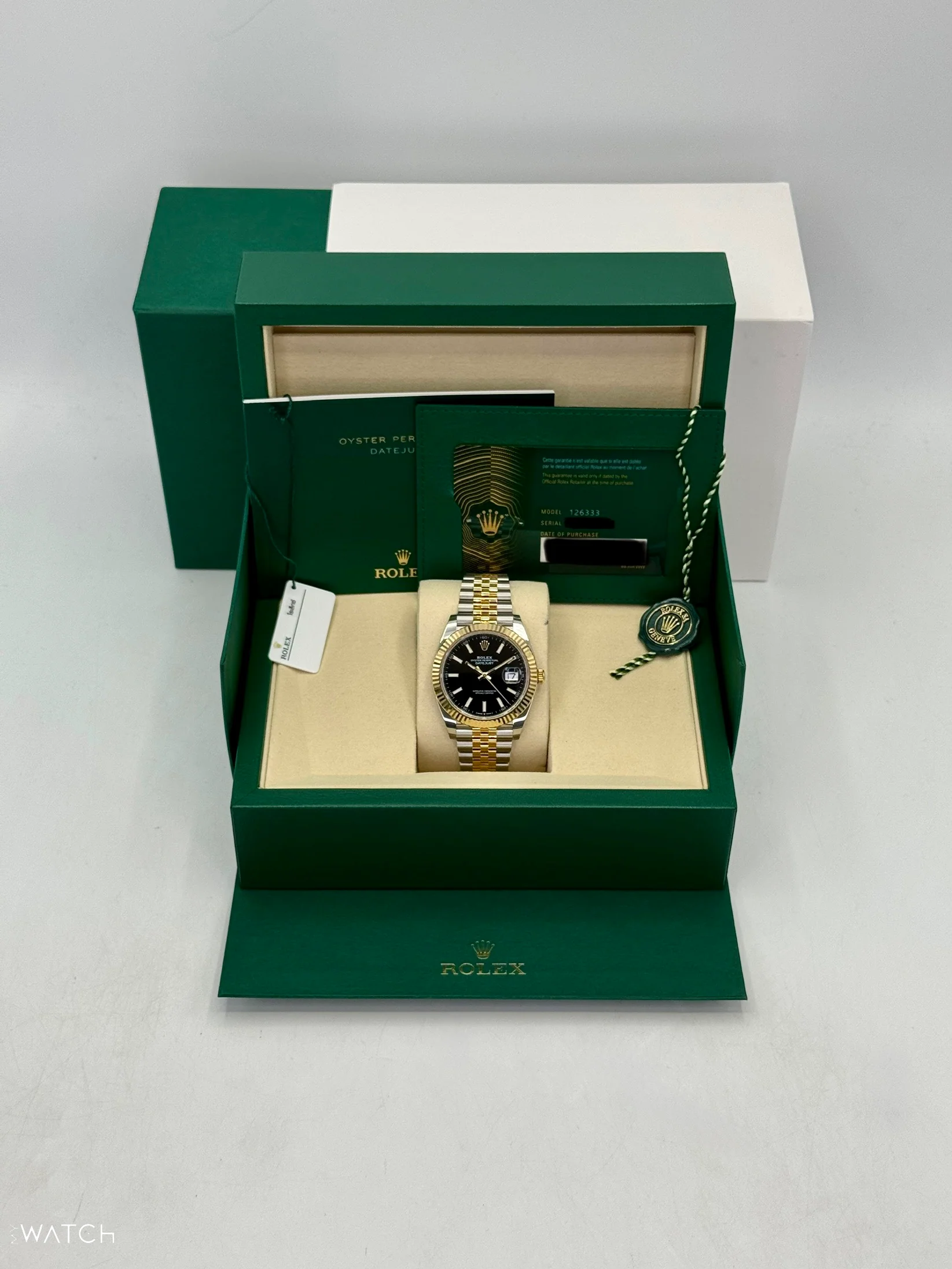 NEW 2025 Rolex Datejust 41mm 126333 Two-Tone Jubilee Black Dial (STICKERED) - Image 9