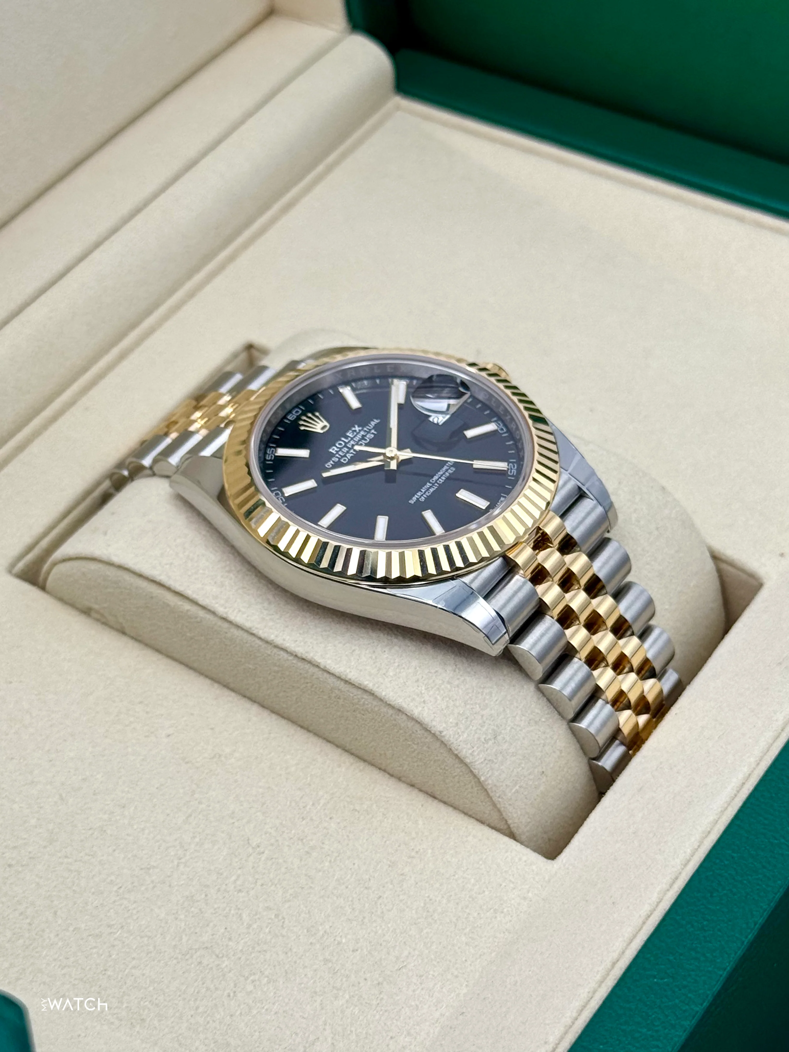 NEW 2025 Rolex Datejust 41mm 126333 Two-Tone Jubilee Black Dial (STICKERED) - Image 6