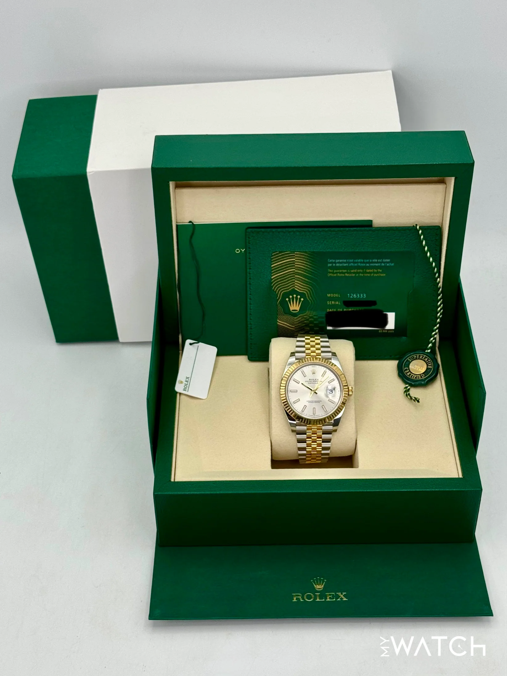 NEW 2025 Rolex Datejust 41mm 126333 Two-Tone Jubilee Silver Dial - Image 9