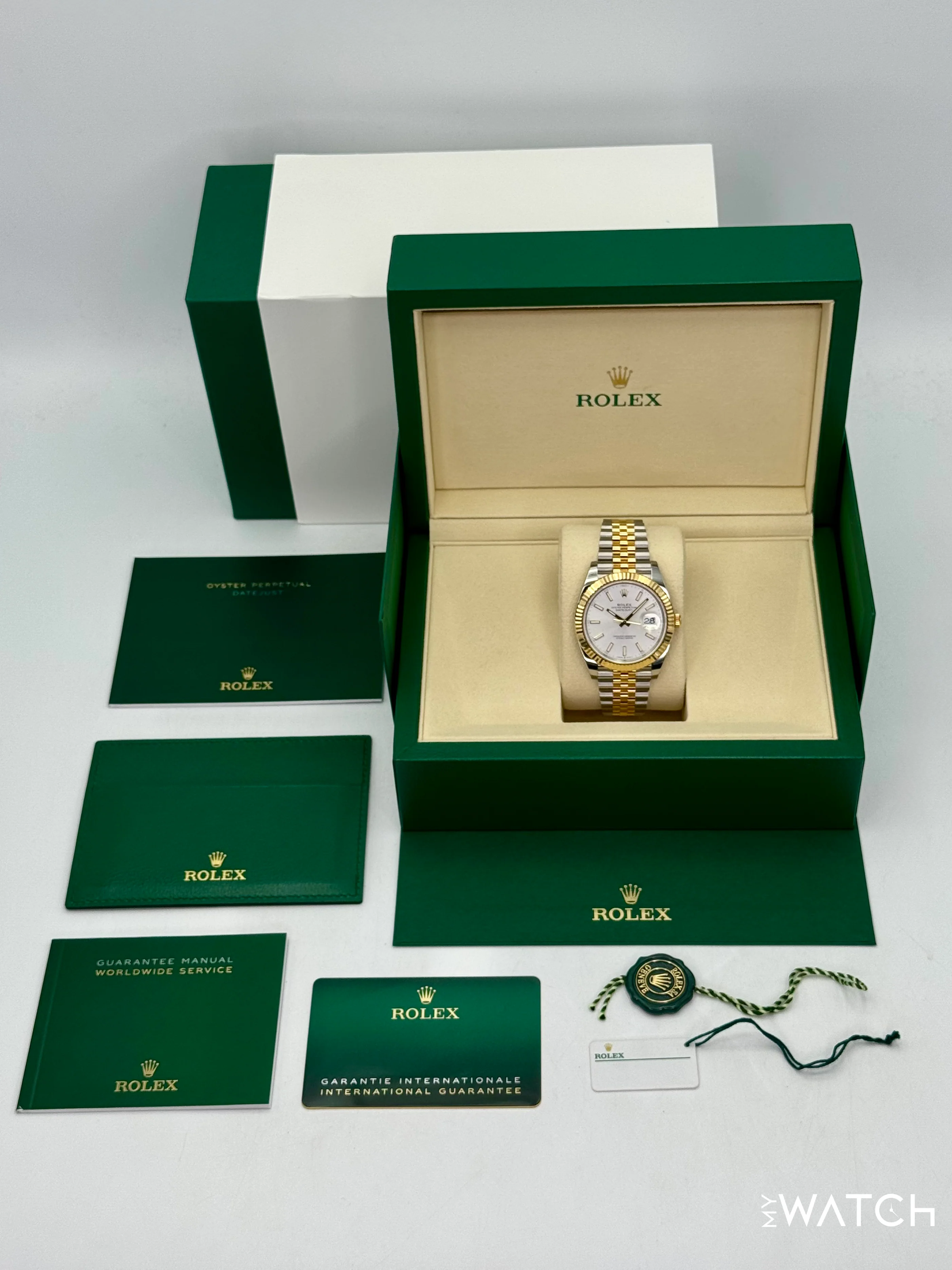 NEW 2025 Rolex Datejust 41mm 126333 Two-Tone Jubilee Silver Dial (STICKERED) - Image 10